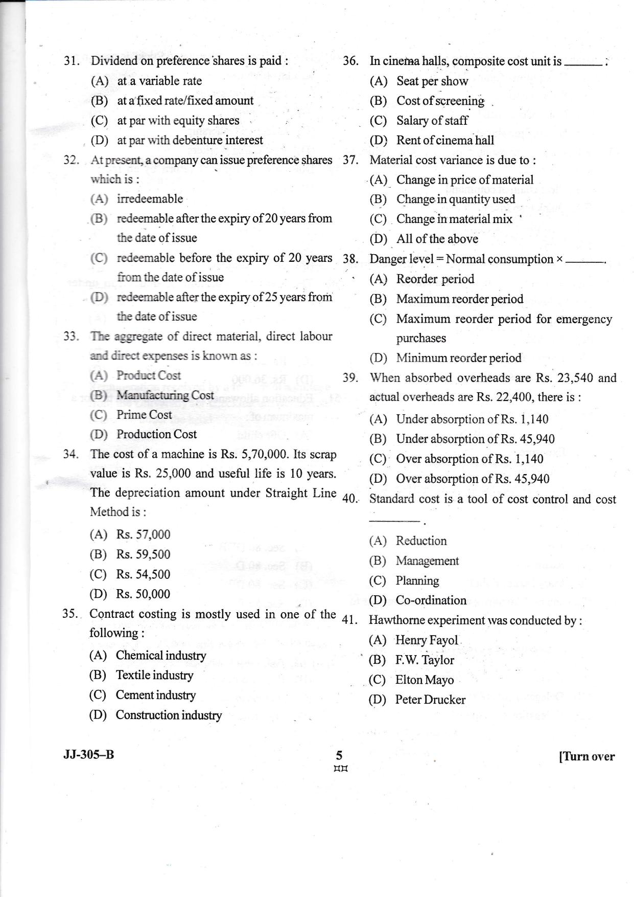 KUET 2023 M.Com Question Paper - Page 23