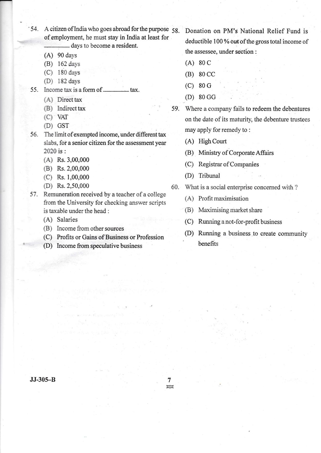 KUET 2023 M.Com Question Paper - Page 25