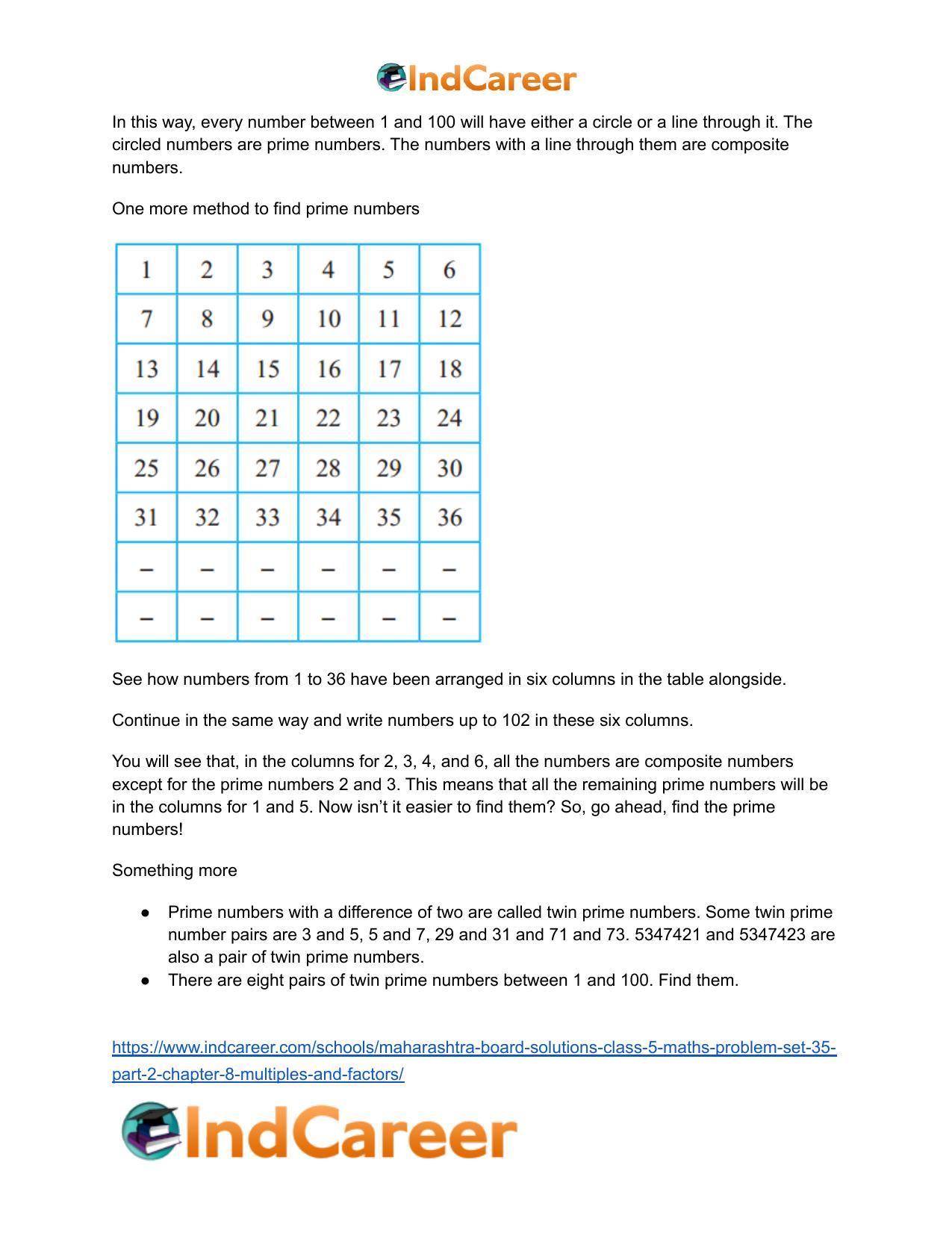 Maharashtra Board Solutions Class 5-Maths (Problem Set 35) - Part 2: Chapter 8- Multiples and Factors - Page 5