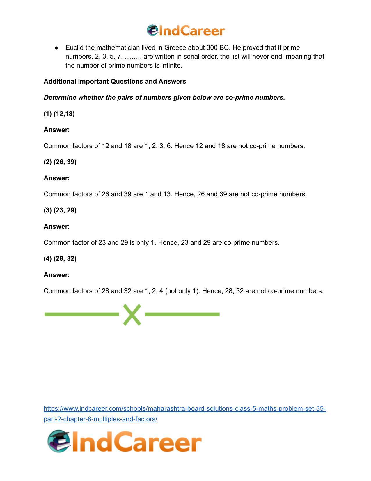 Maharashtra Board Solutions Class 5-Maths (Problem Set 35) - Part 2: Chapter 8- Multiples and Factors - Page 6