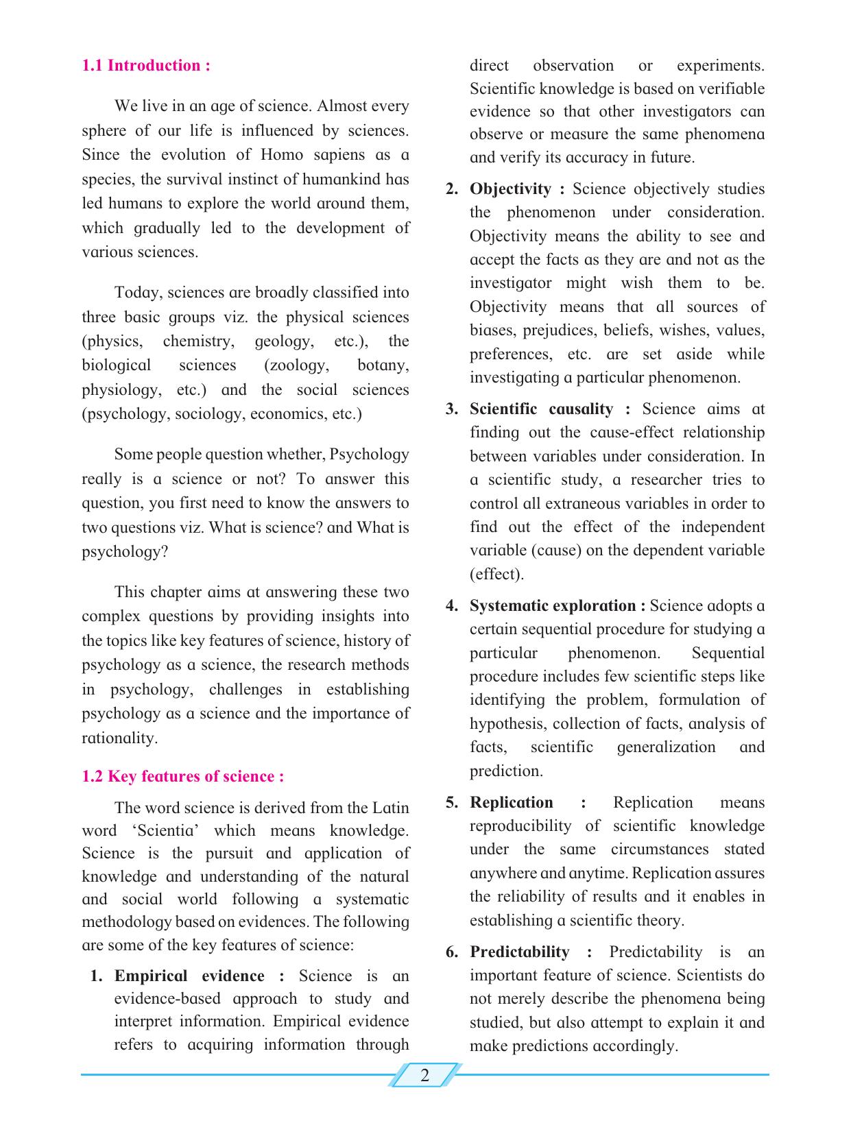 Maharashtra Board Class 12 Psychology Textbook - Page 12