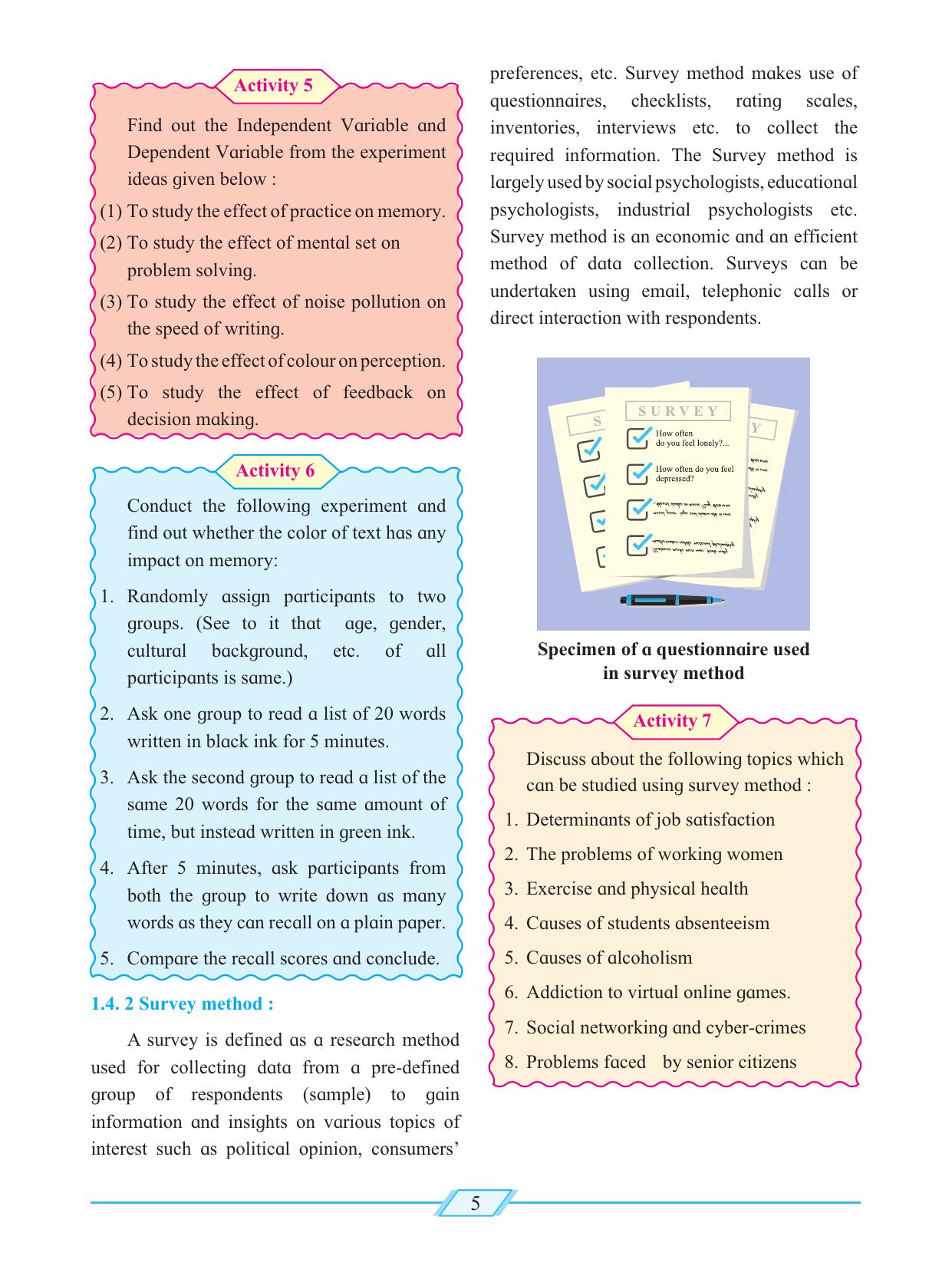 Maharashtra Board Class 12 Psychology Textbook - Page 15