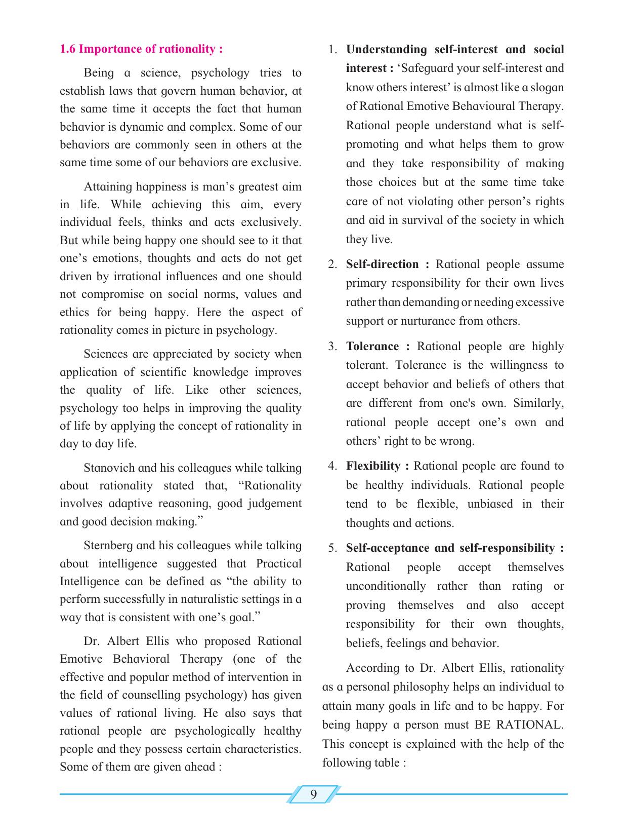 Maharashtra Board Class 12 Psychology Textbook - Page 19