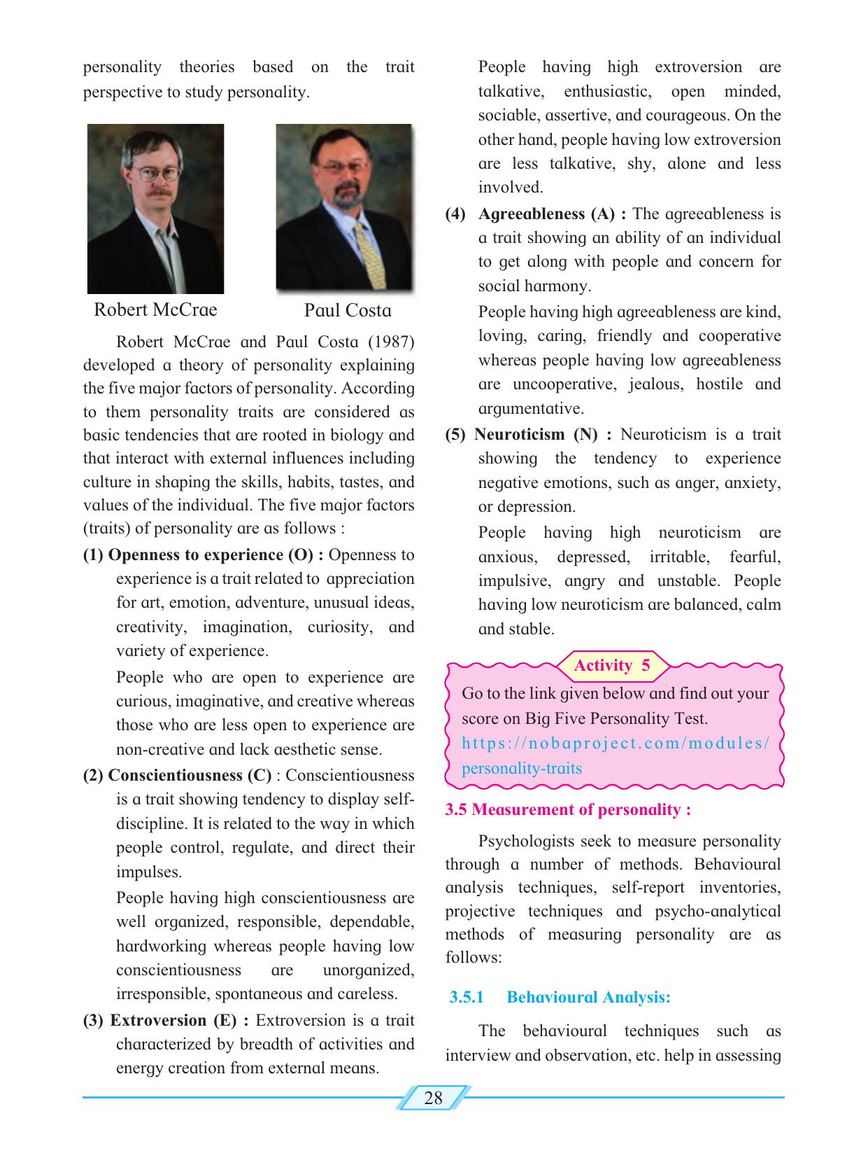 Maharashtra Board Class 12 Psychology Textbook - Page 38