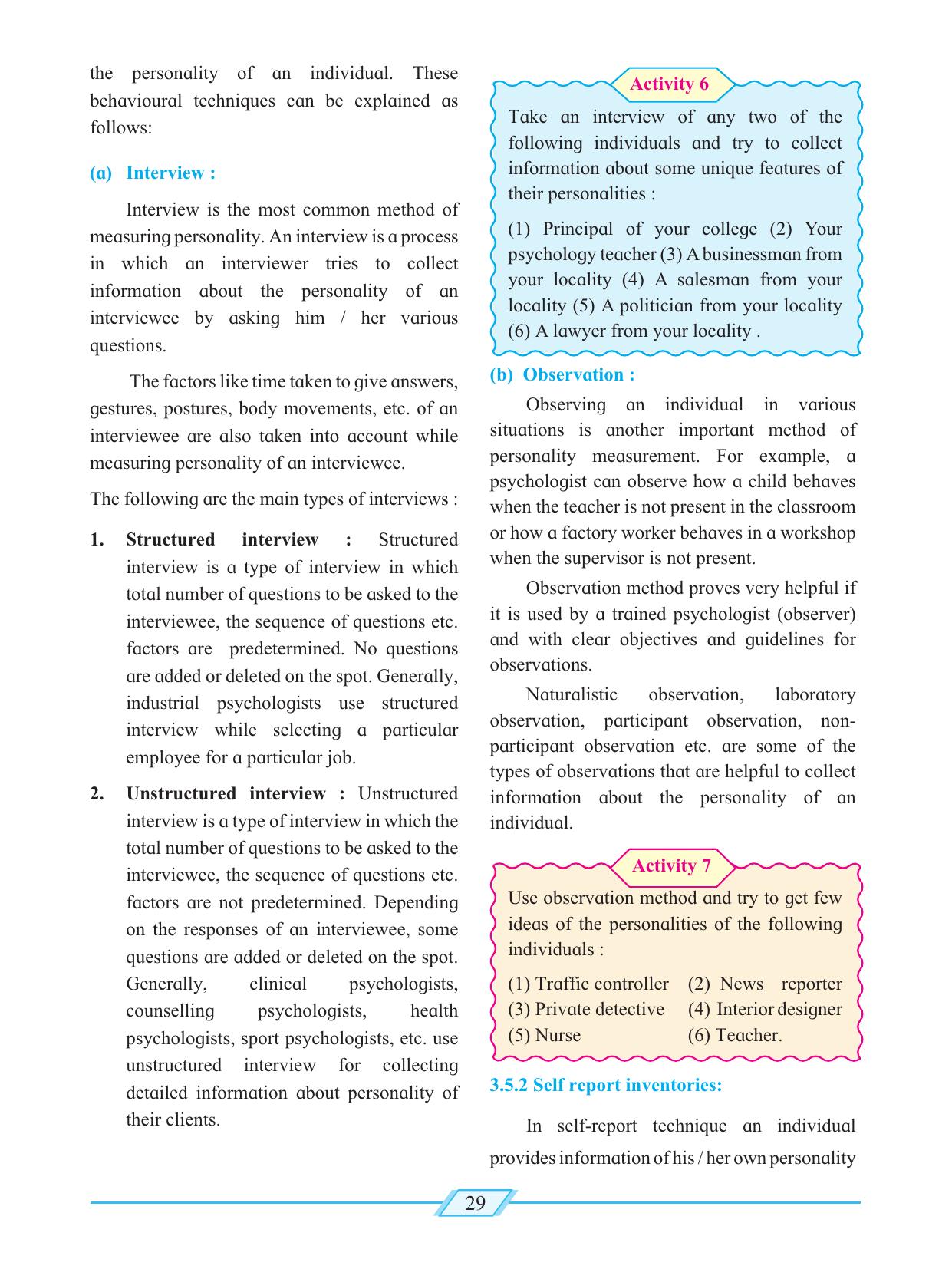 Maharashtra Board Class 12 Psychology Textbook - Page 39