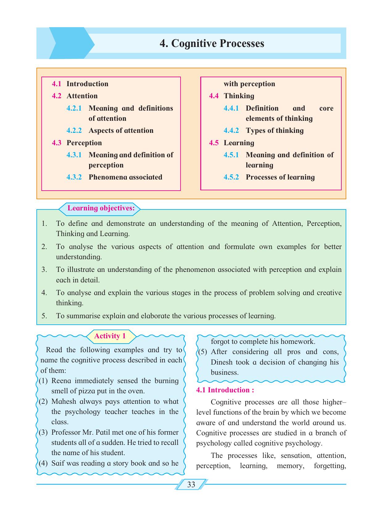 Maharashtra Board Class 12 Psychology Textbook - Page 43