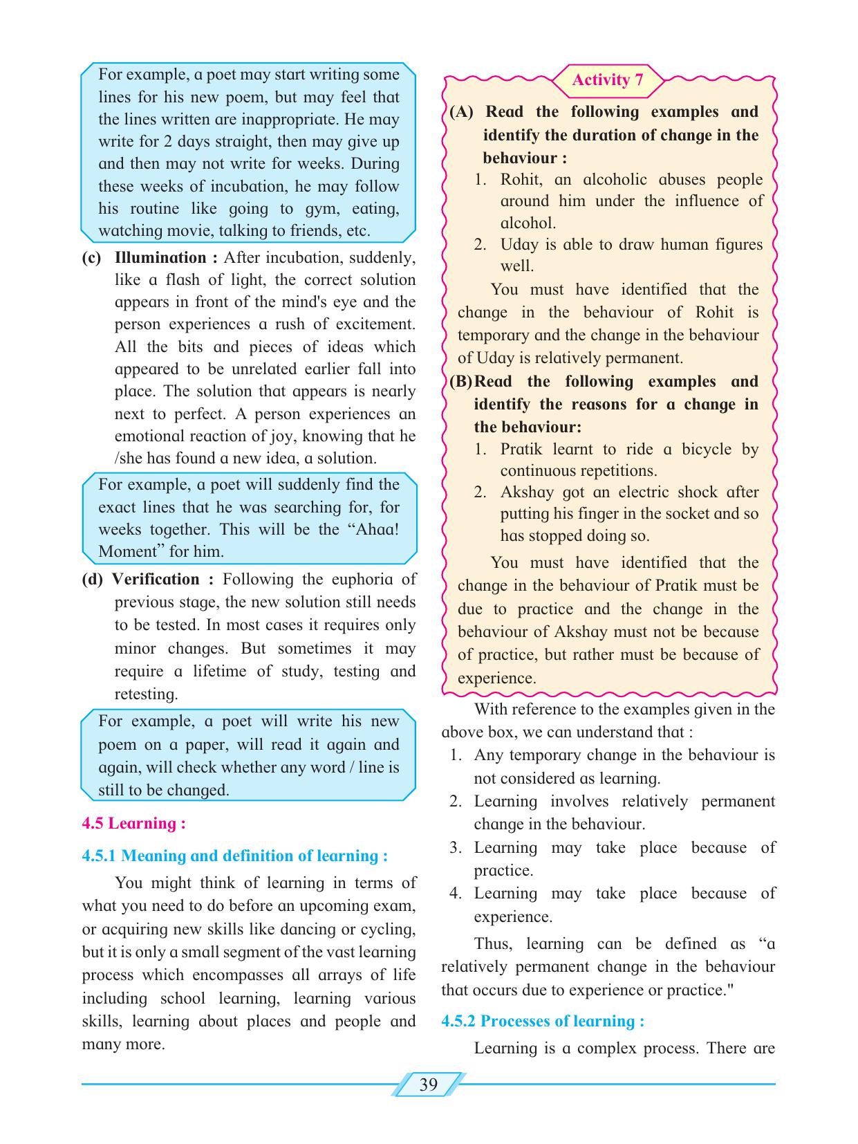 Maharashtra Board Class 12 Psychology Textbook - Page 49