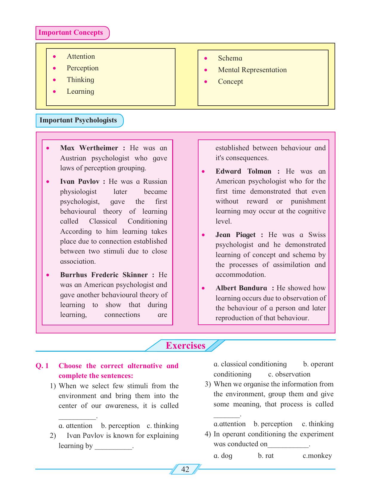 Maharashtra Board Class 12 Psychology Textbook - Page 52