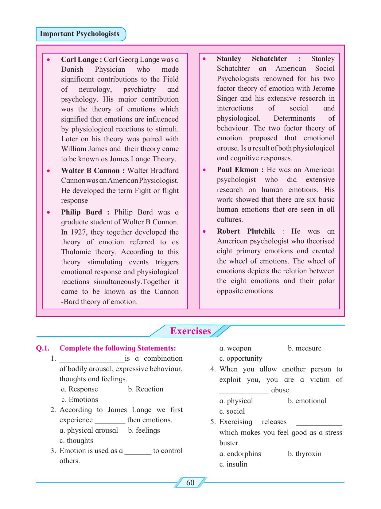Maharashtra Board Class 12 Psychology Textbook - Page 70