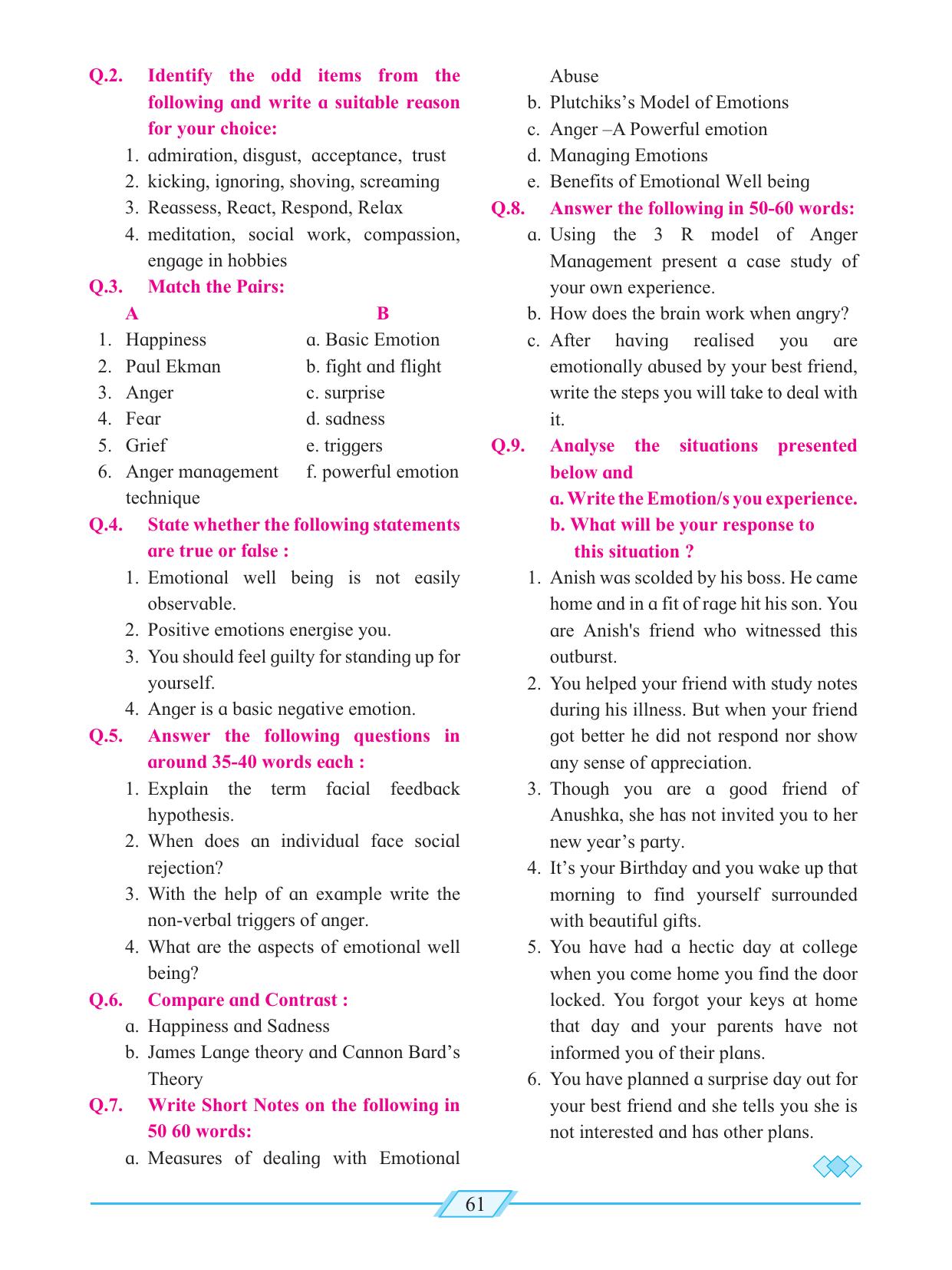 Maharashtra Board Class 12 Psychology Textbook - Page 71