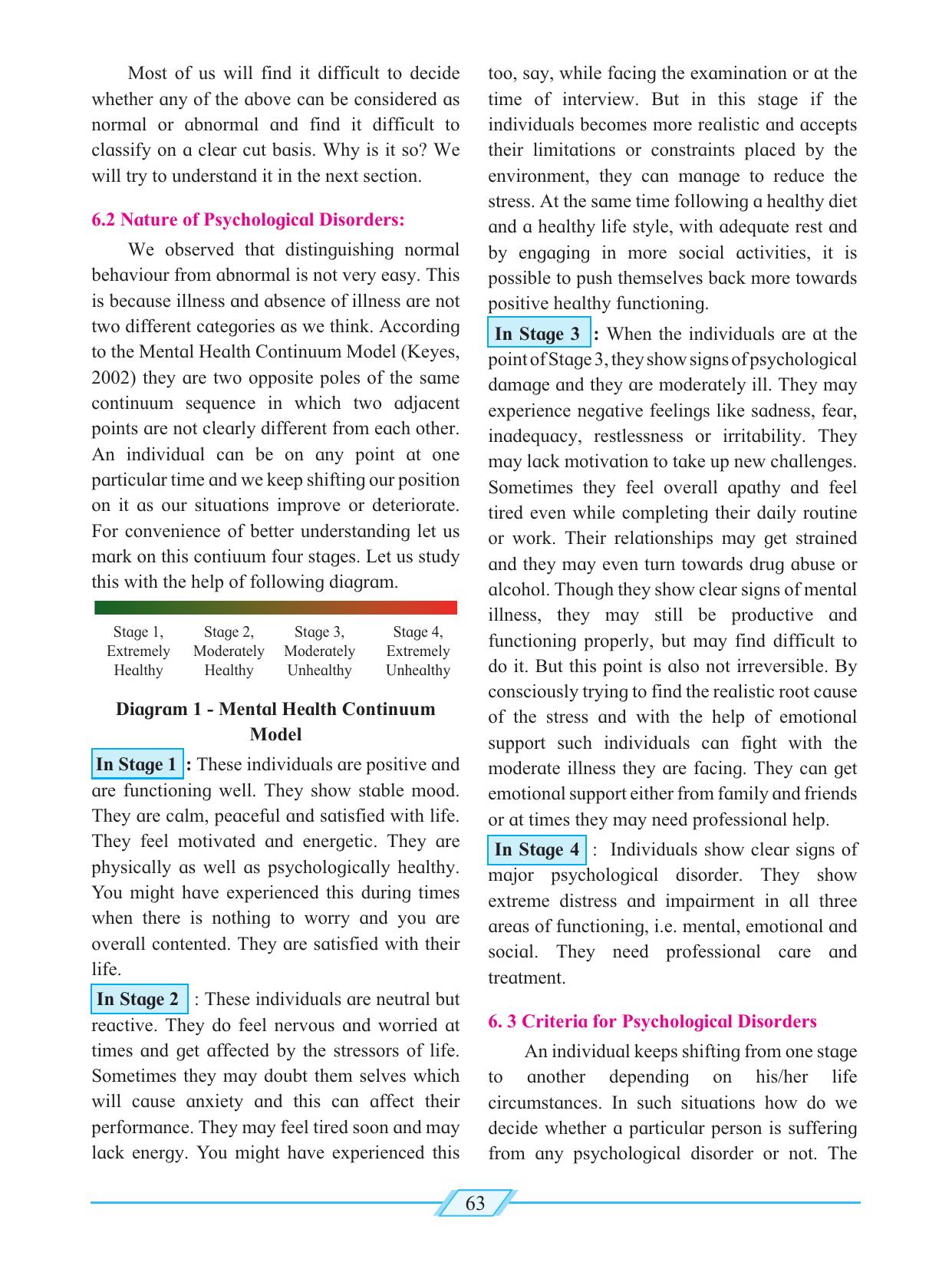 Maharashtra Board Class 12 Psychology Textbook - Page 73