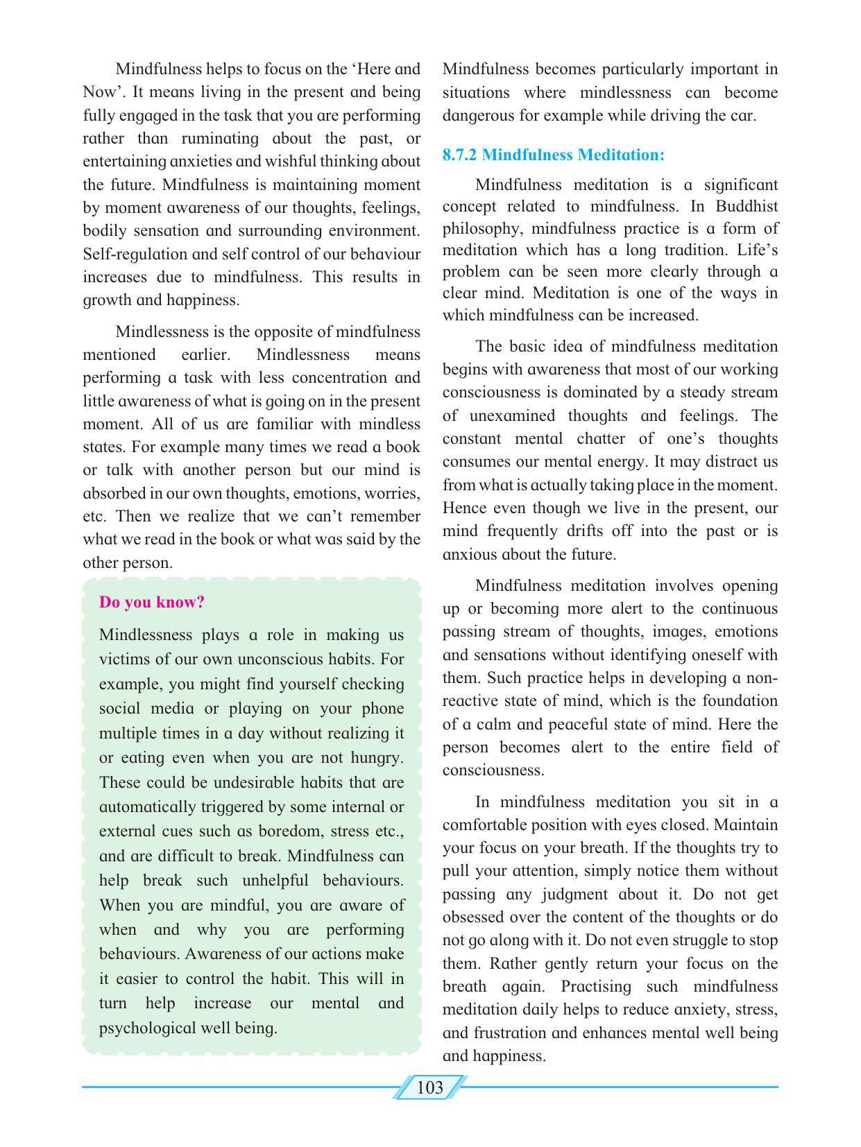 Maharashtra Board Class 12 Psychology Textbook - Page 113