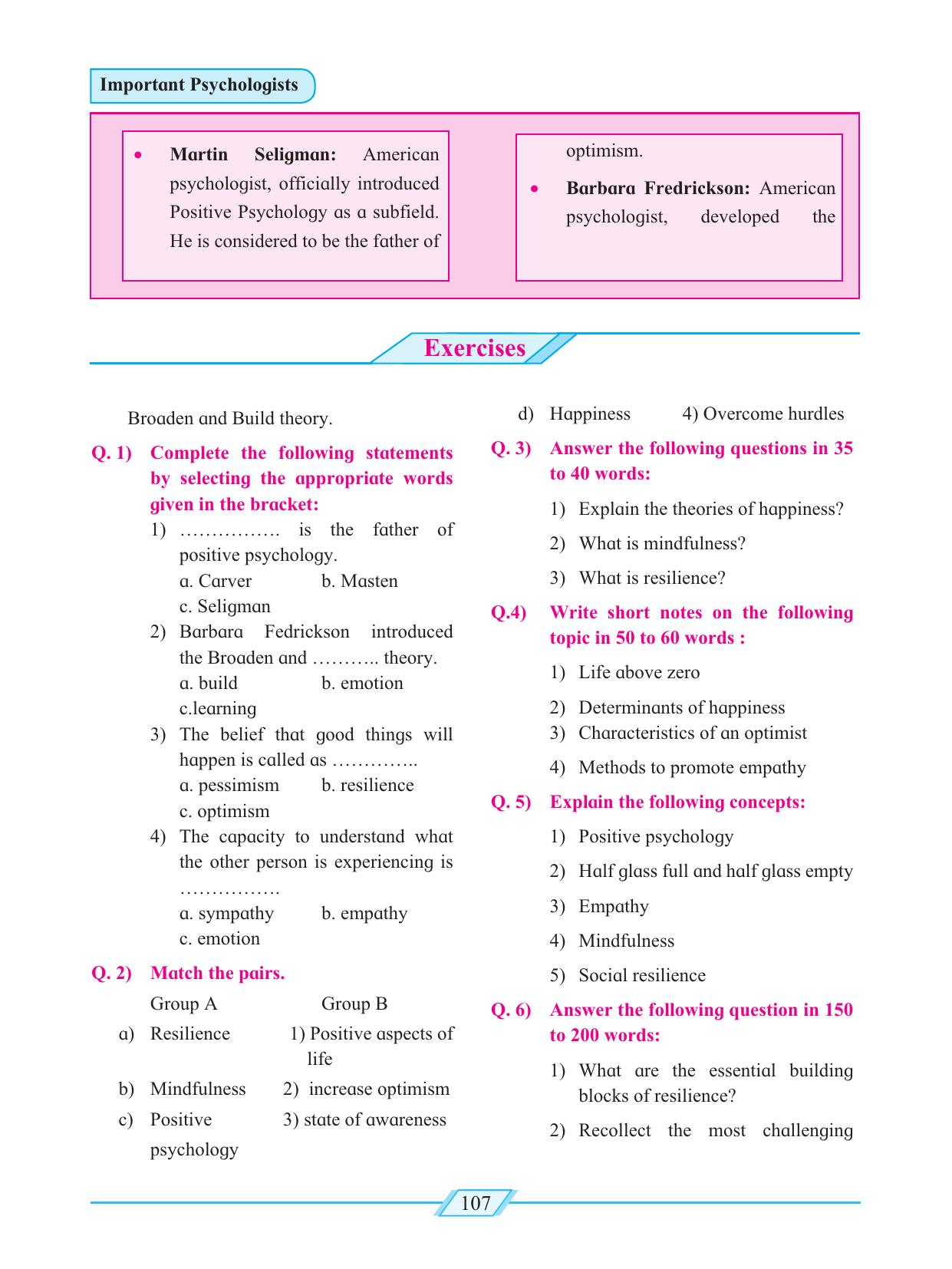Maharashtra Board Class 12 Psychology Textbook - Page 117