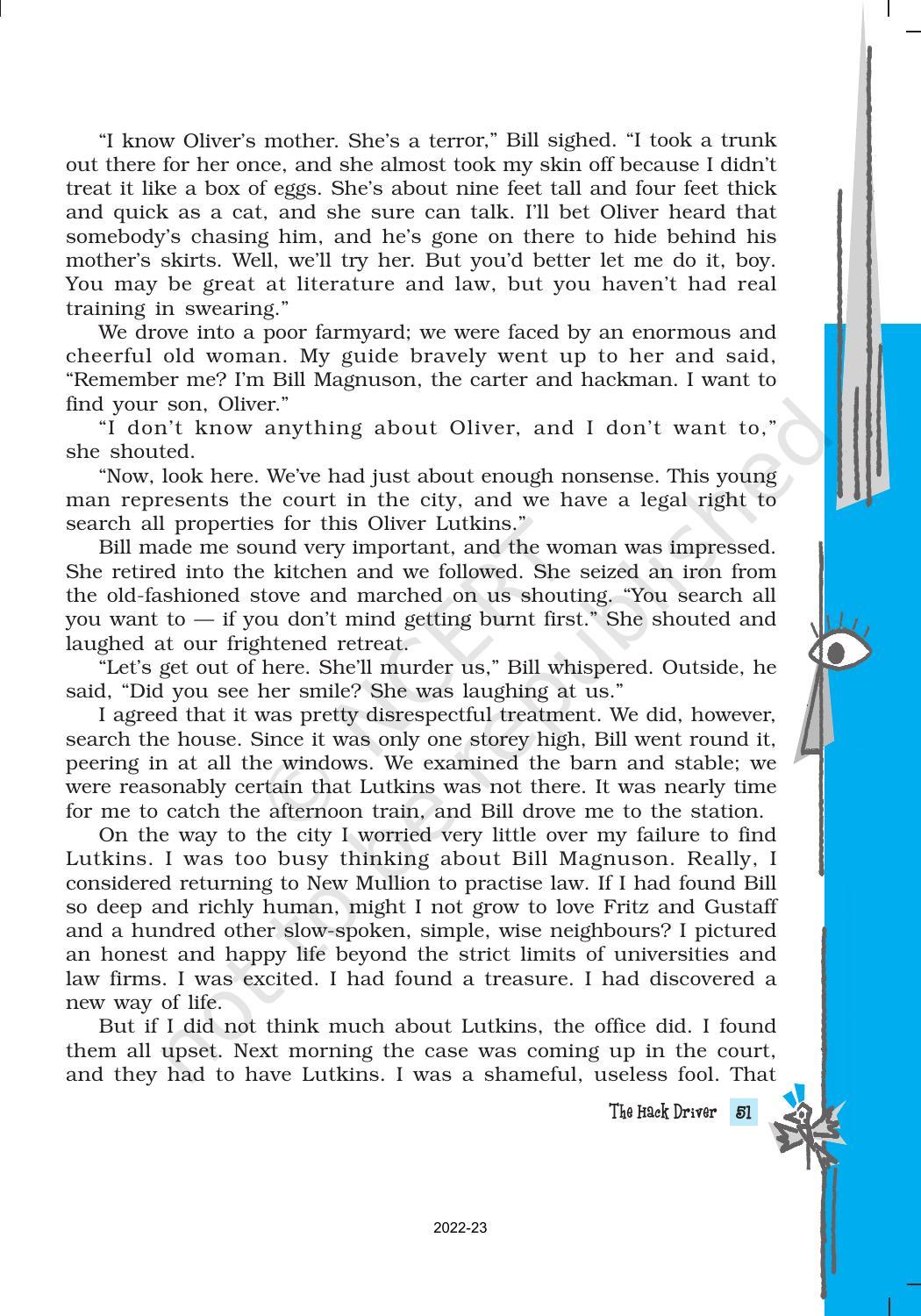 NCERT Book for Class 10 English Footprints Without Feet Chapter 8 The Hack Driver - Page 5