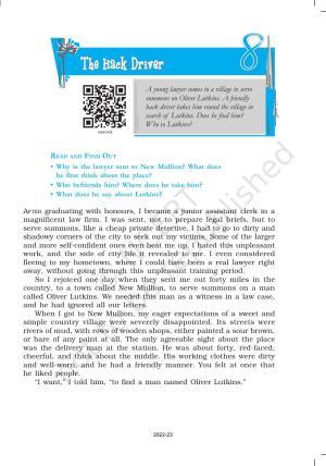NCERT Book for Class 10 English Footprints Without Feet Chapter 8 The Hack Driver