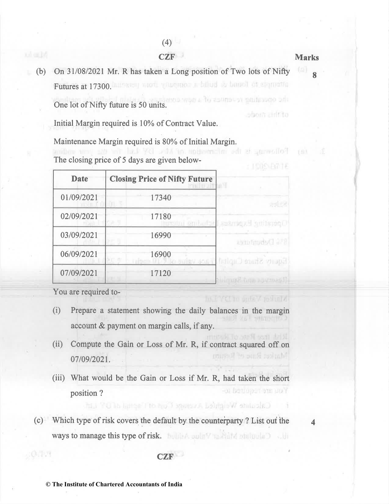 CA Final Dec 2021 Question Paper - Paper 2 – Strategic Financial Management - Page 4