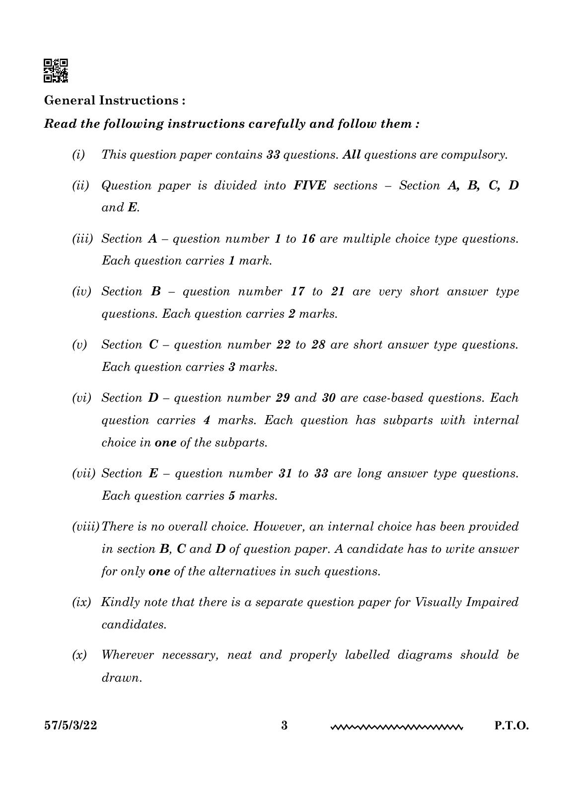 CBSE Class 12 57-5-3 Biology 2024 Question Paper - Page 3