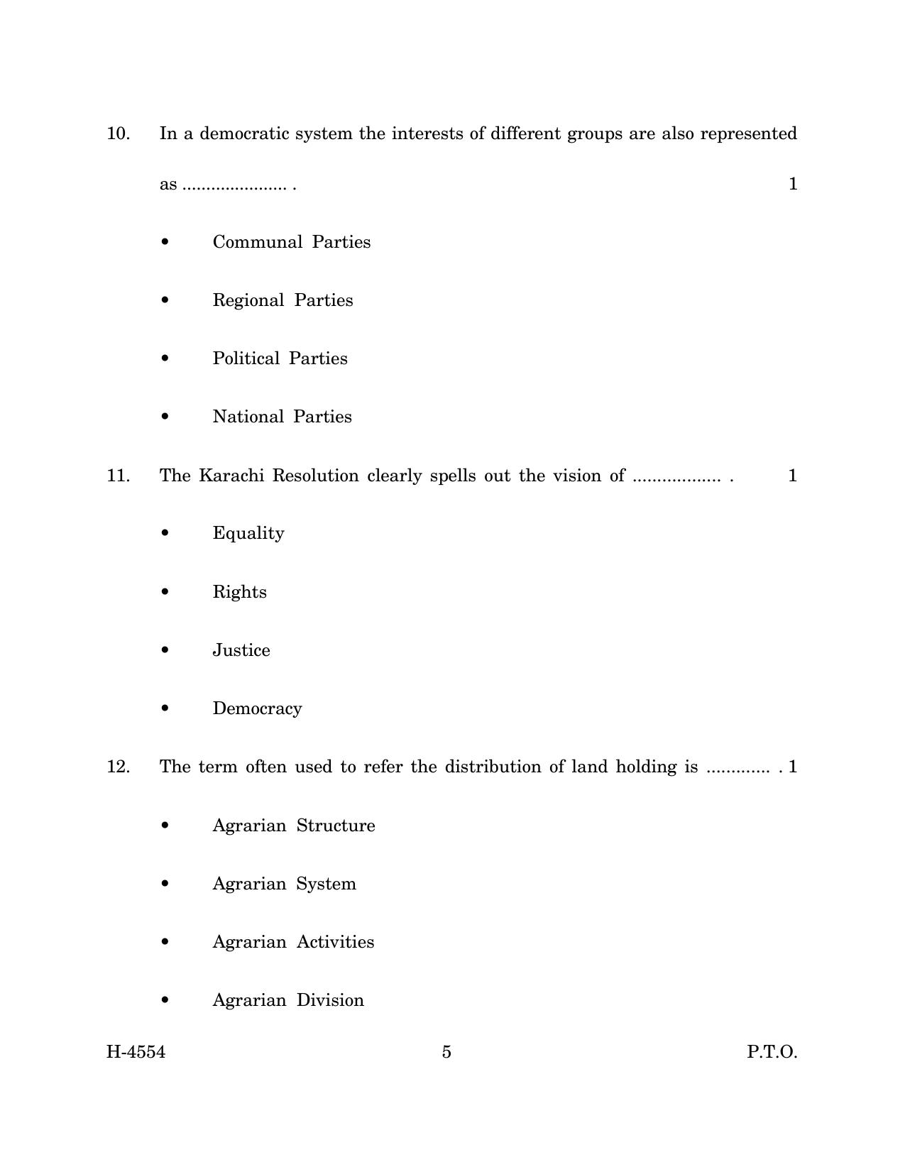 Goa Board Class 12 Sociology (March 2024) Question Paper - Page 5