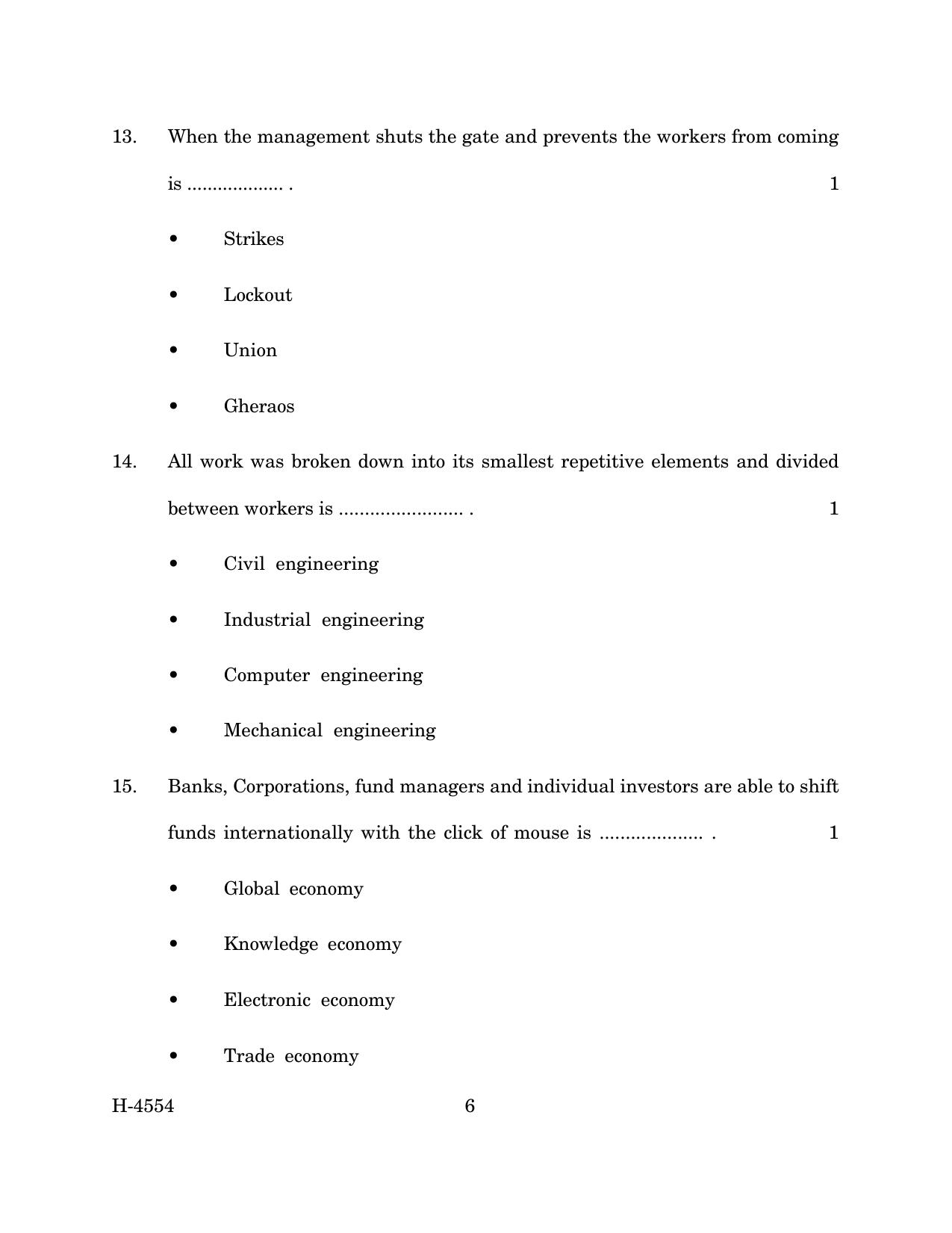 Goa Board Class 12 Sociology (March 2024) Question Paper - Page 6