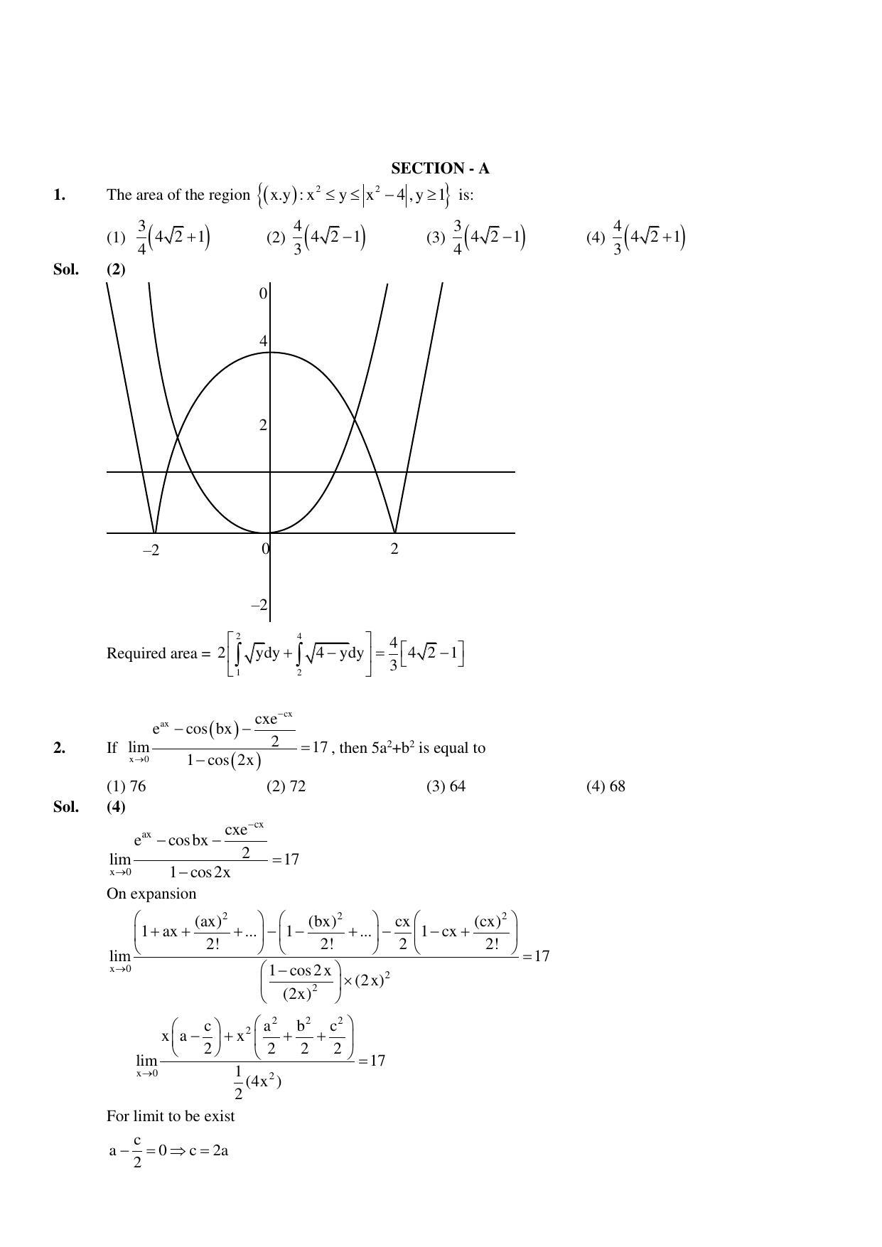 JEE Mains 2023: 13th April 2023 Shift-2 (Evening) Question Paper With Solution (April, Session-2) - Page 1