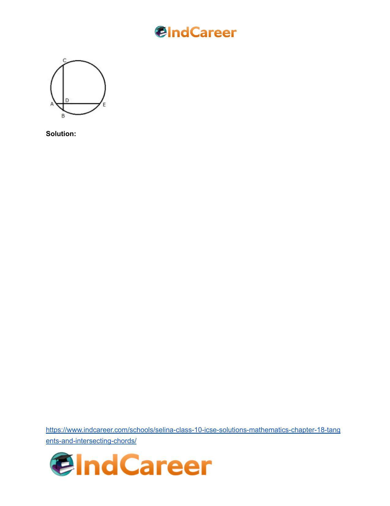 Selina Class 10 ICSE Solutions Mathematics : Chapter 18- Tangents and Intersecting Chords - Page 49