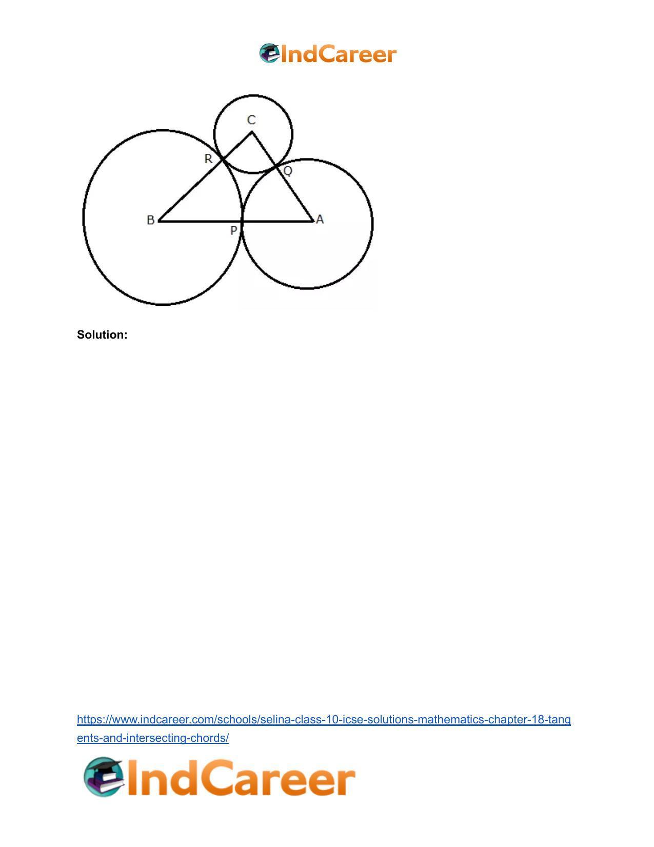 Selina Class 10 ICSE Solutions Mathematics : Chapter 18- Tangents and Intersecting Chords - Page 79