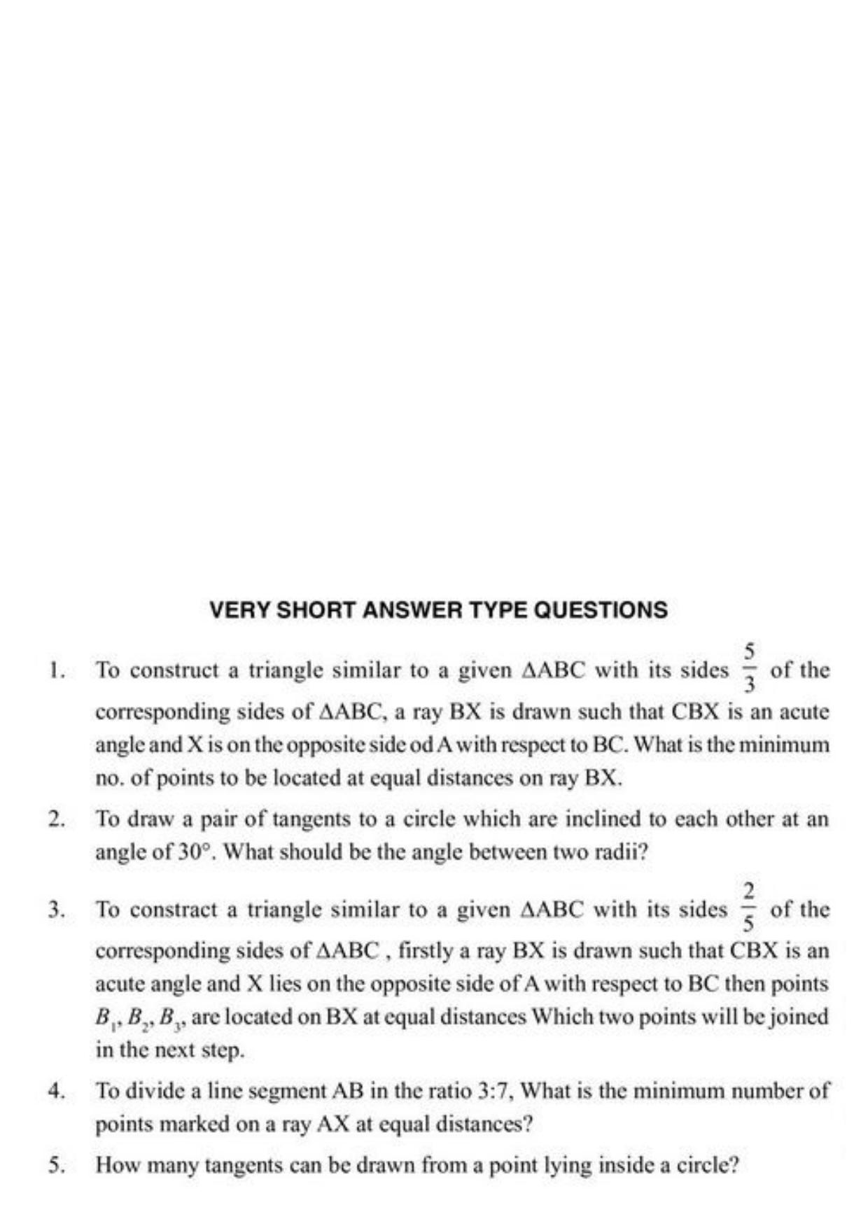 Class 10 Notes, Question & Practice Paper - Mathematics (Topic 11 : Constructions) - Page 4