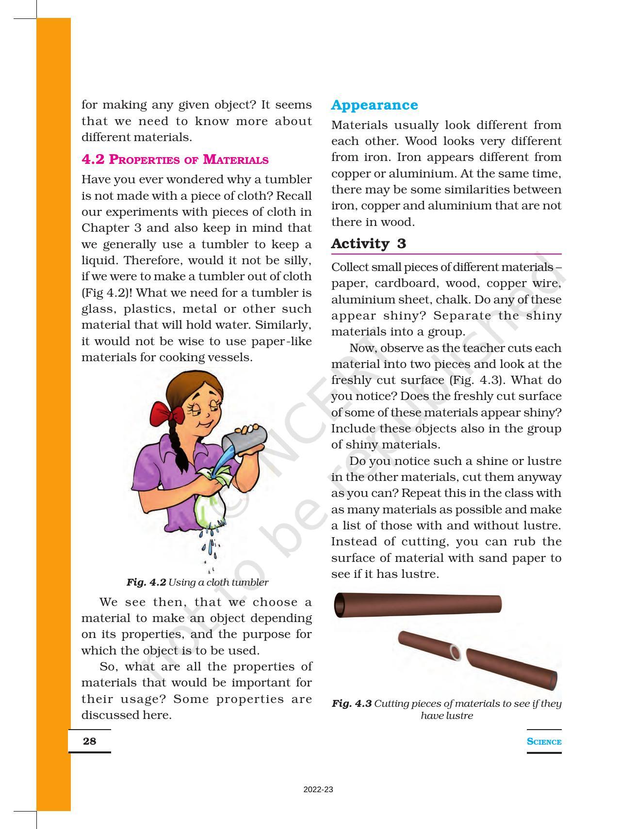 Ncert Book For Class 6 Science Chapter 4 Sorting Materials And Groups Ncert Book For Class 6 Science Chapter 4 Sorting Materials And Groups