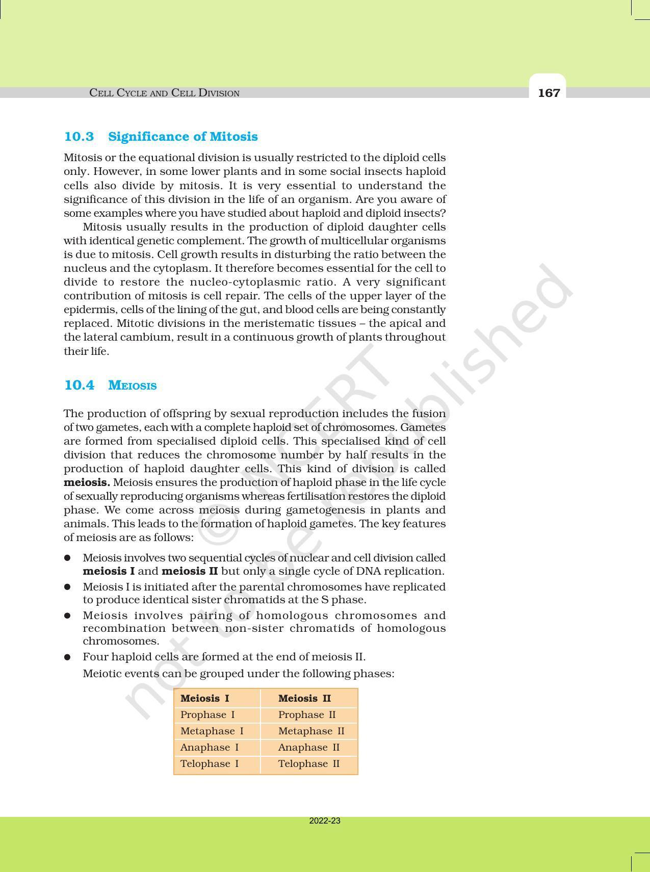 NCERT Book for Class 11 Biology Chapter 10 Cell Cycle and Cell Division - Page 6