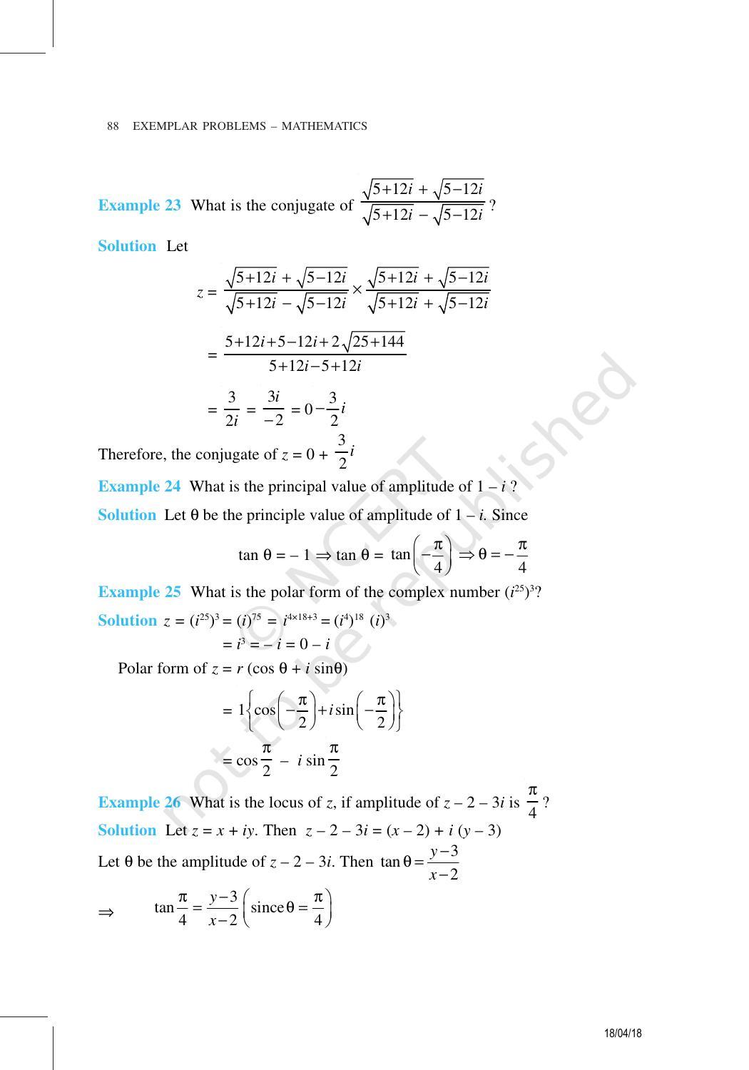 NCERT Exemplar Book for Class 11 Maths: Chapter 5 Complex Numbers and Quadratic Equations - Page 16