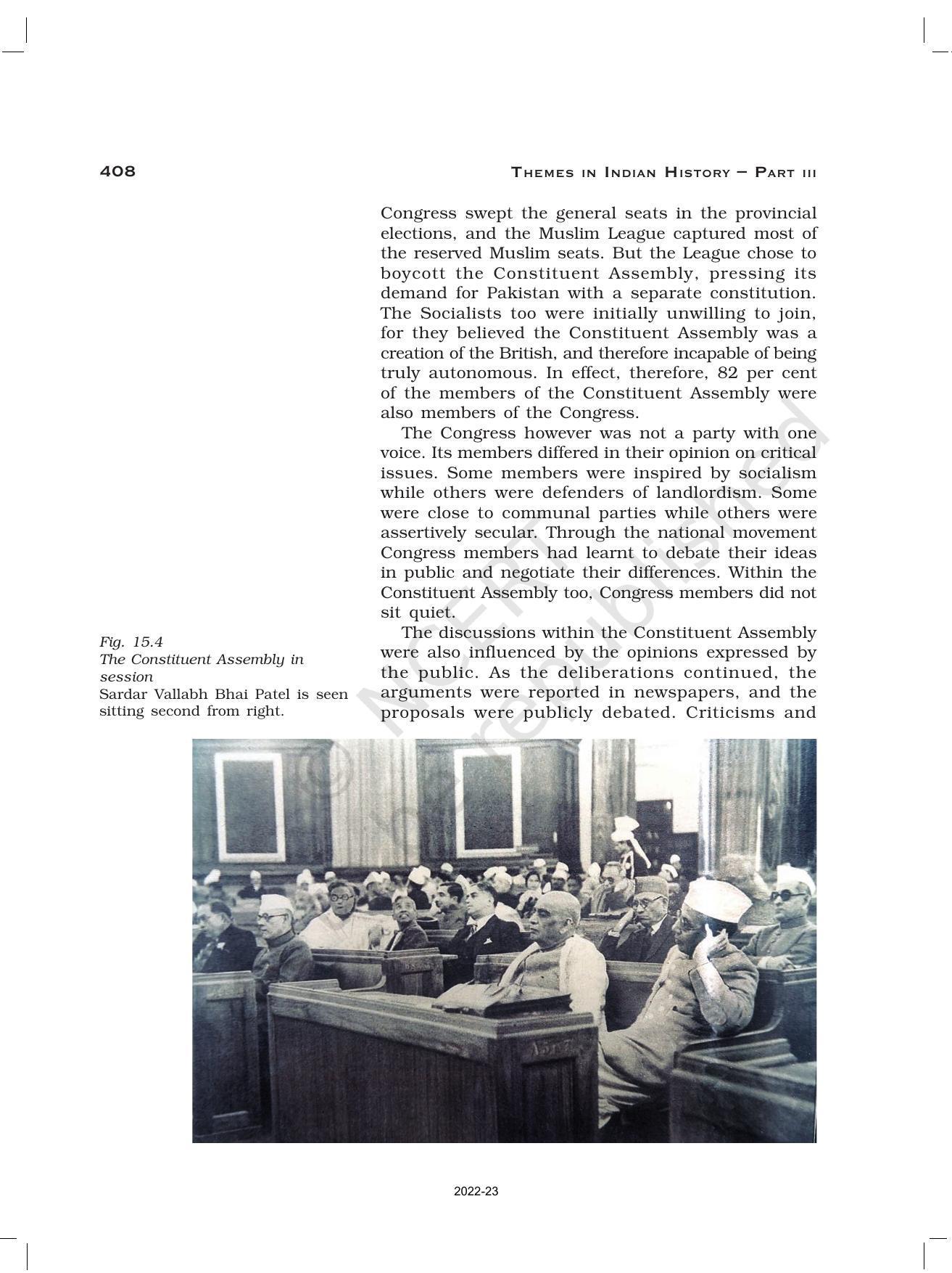 NCERT Book for Class 12 History (Part-III) Chapter 15 Framing and the Constitution - Page 4
