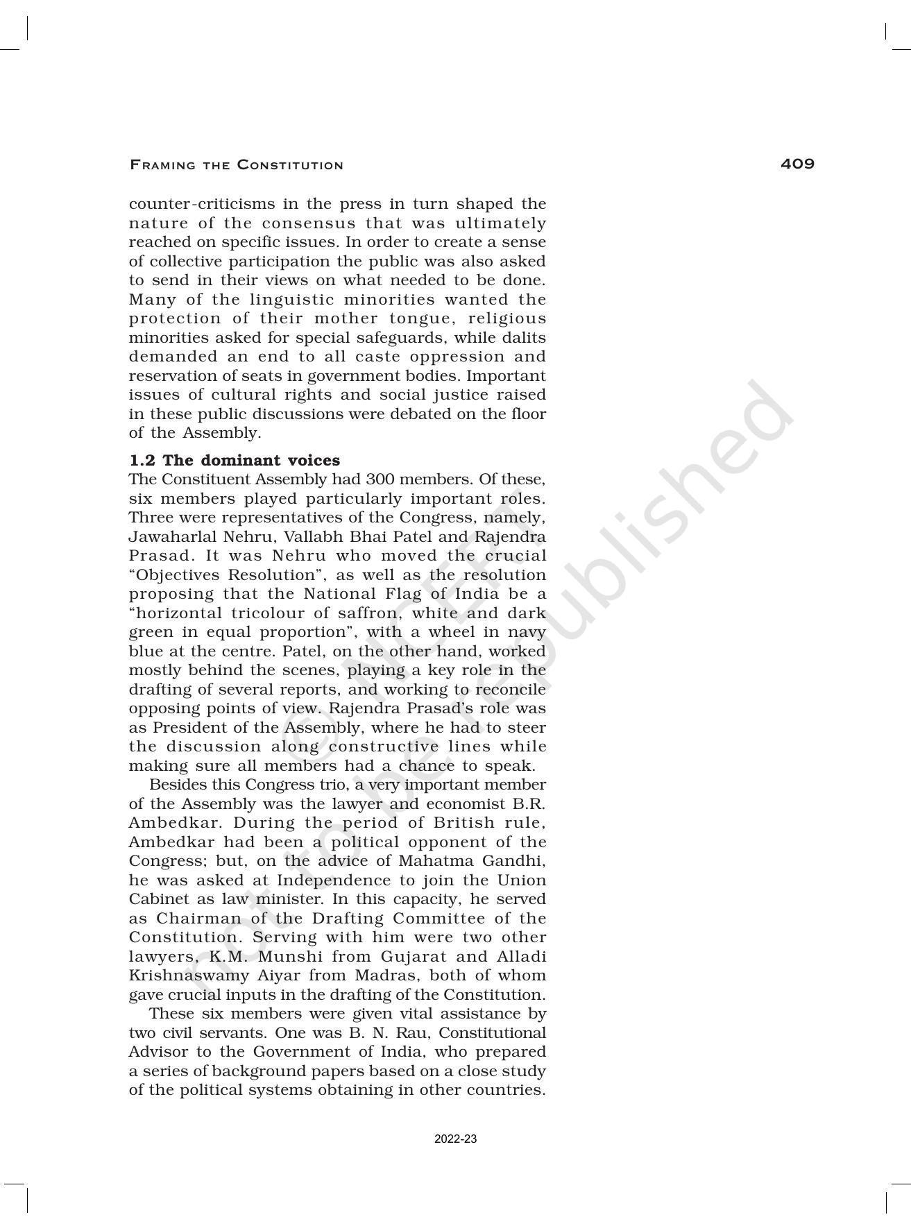 NCERT Book for Class 12 History (Part-III) Chapter 15 Framing and the Constitution - Page 5