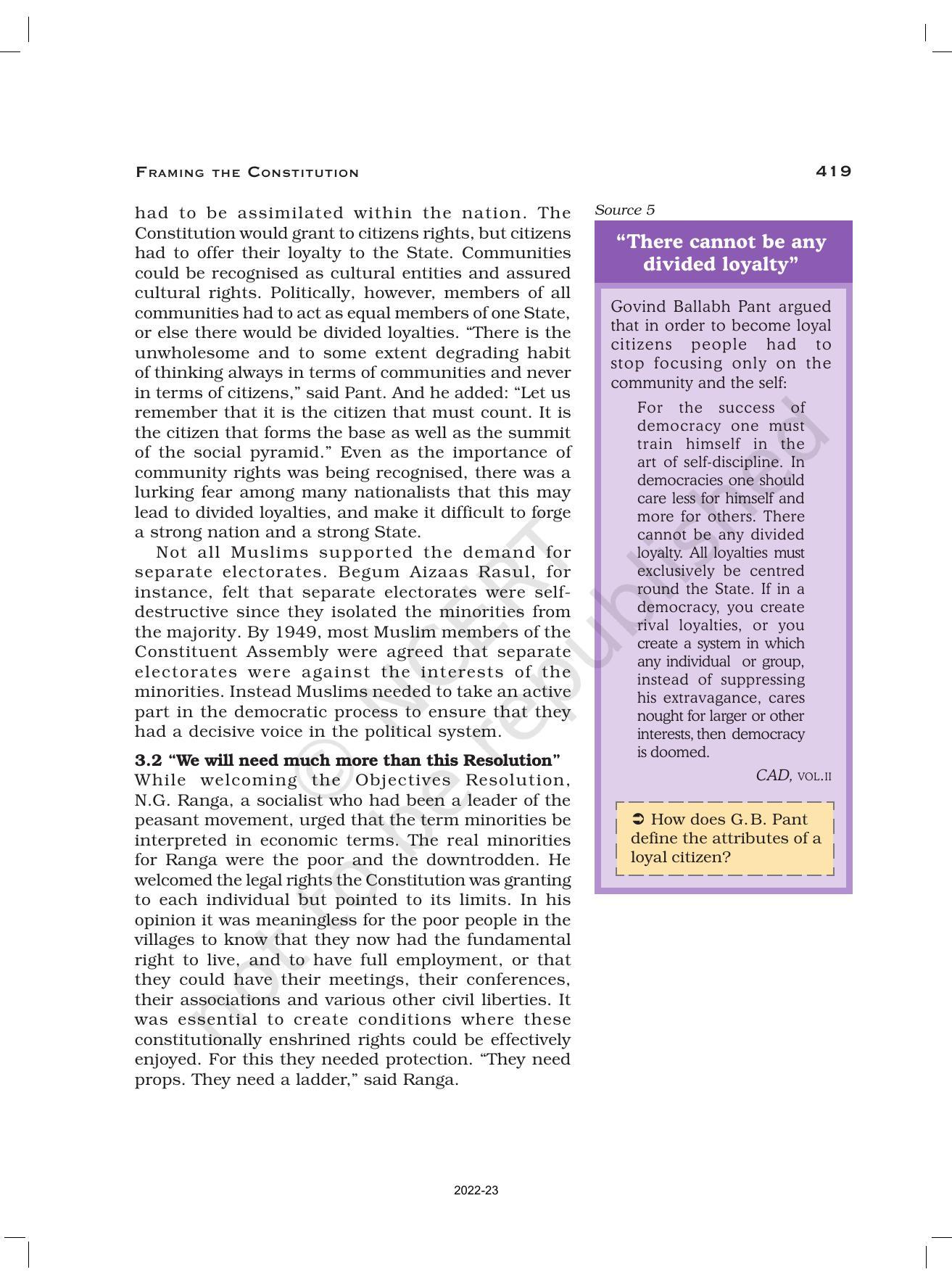 NCERT Book for Class 12 History (Part-III) Chapter 15 Framing and the Constitution - Page 15