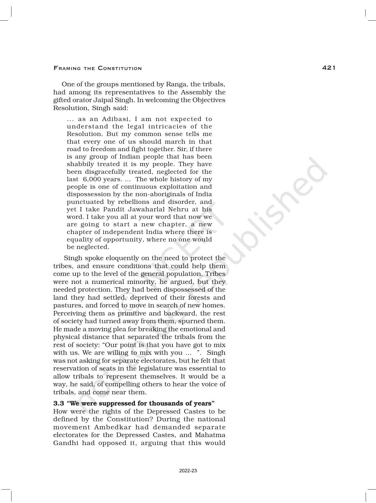 NCERT Book for Class 12 History (Part-III) Chapter 15 Framing and the Constitution - Page 17