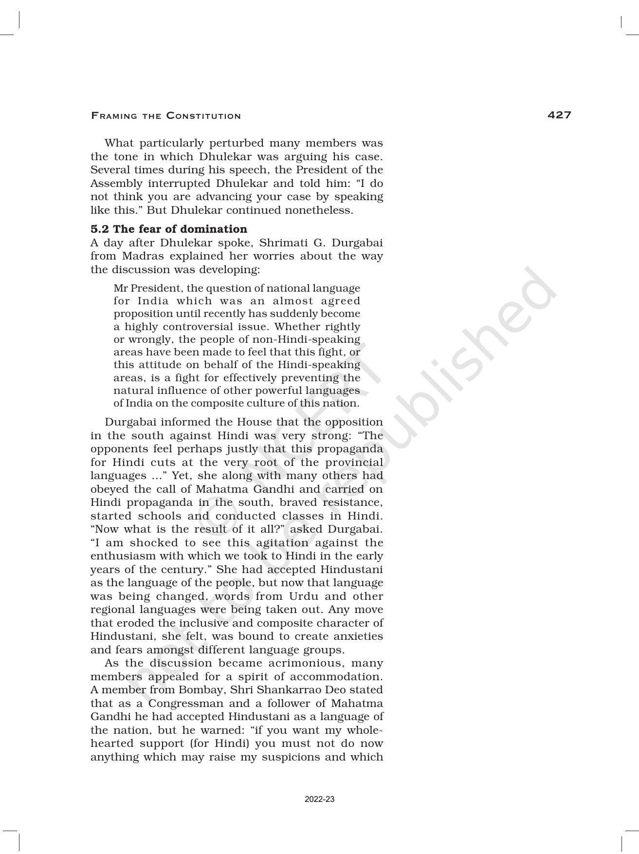 NCERT Book for Class 12 History (Part-III) Chapter 15 Framing and the Constitution - Page 23