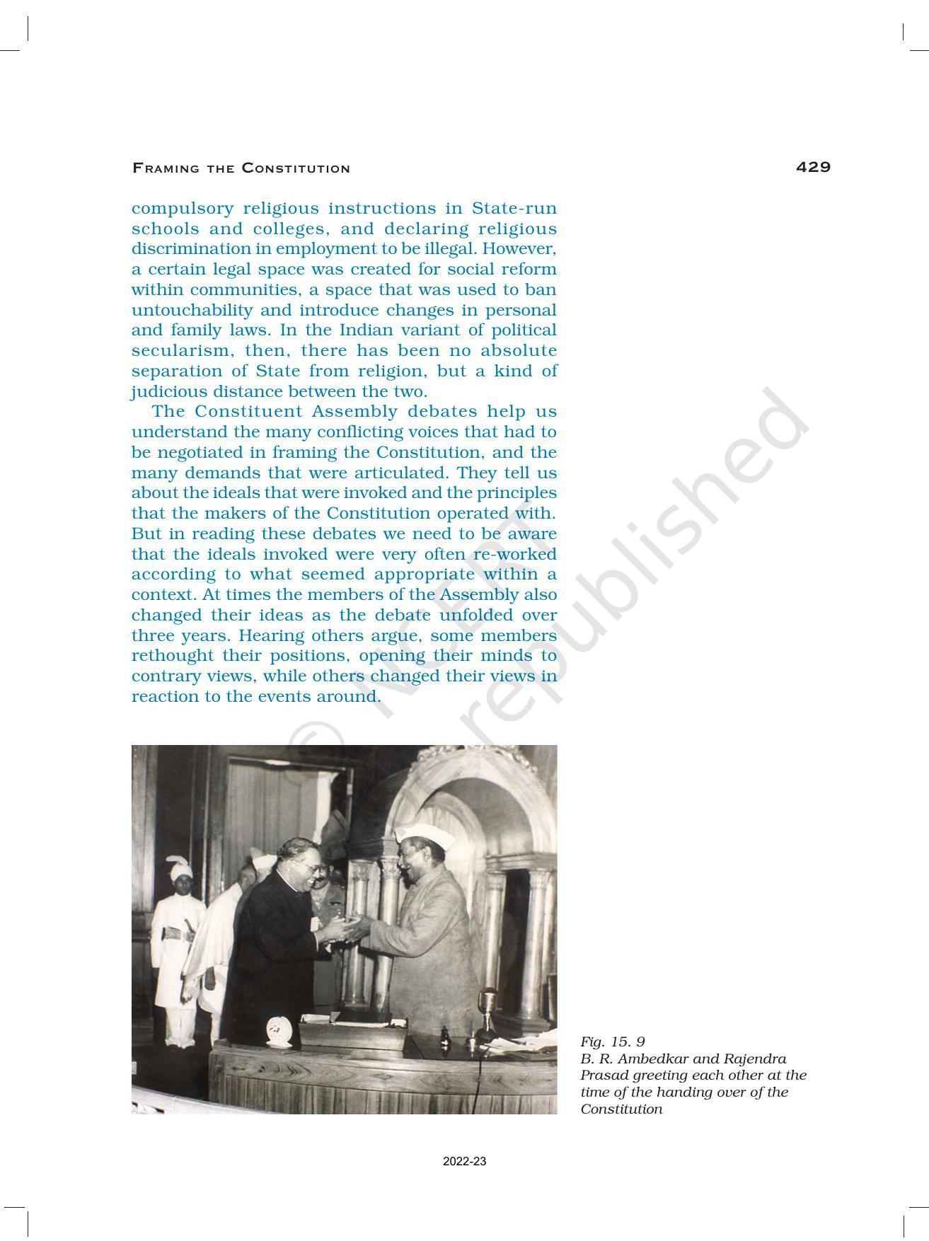 NCERT Book for Class 12 History (Part-III) Chapter 15 Framing and the Constitution - Page 25