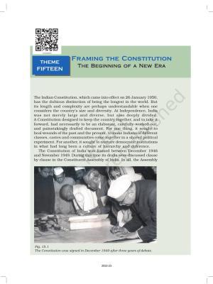 NCERT Book for Class 12 History (Part-III) Chapter 15 Framing and the Constitution