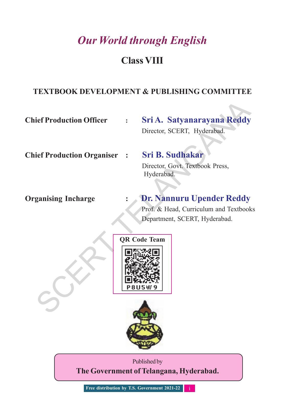 TS SCERT Class 8 English (English Medium) Text Book - Page 3