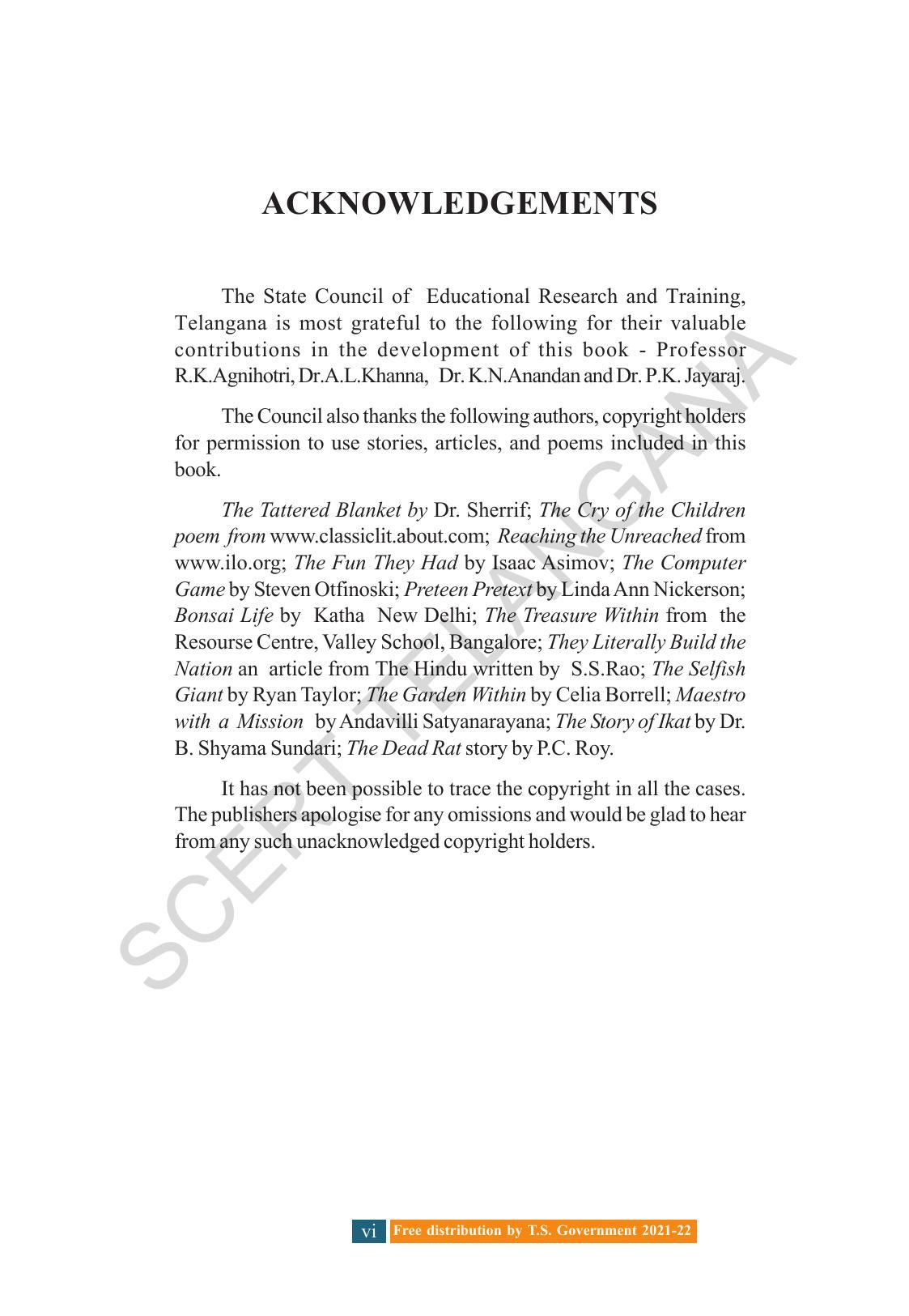 TS SCERT Class 8 English (English Medium) Text Book - Page 8