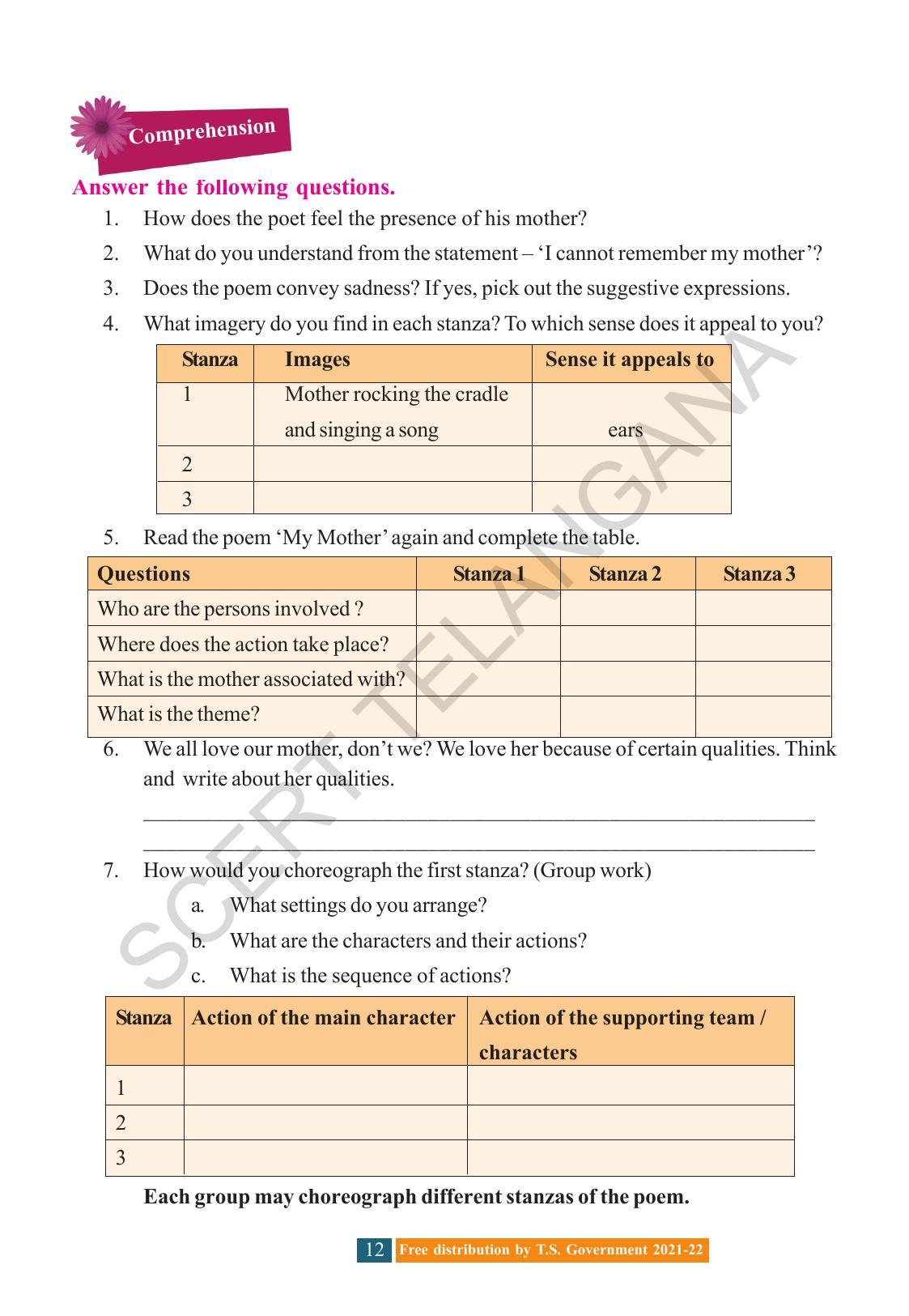 TS SCERT Class 8 English (English Medium) Text Book - Page 22