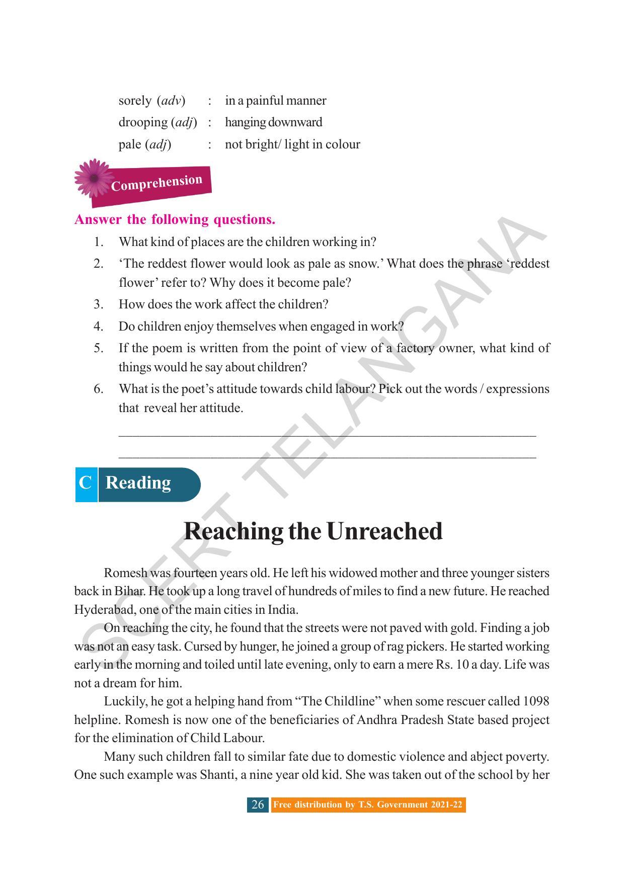 TS SCERT Class 8 English (English Medium) Text Book - Page 36