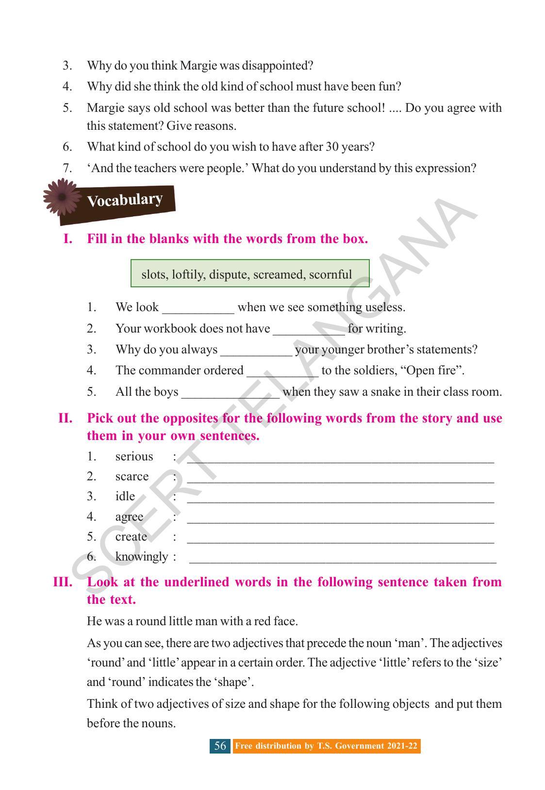 TS SCERT Class 8 English (English Medium) Text Book - Page 66