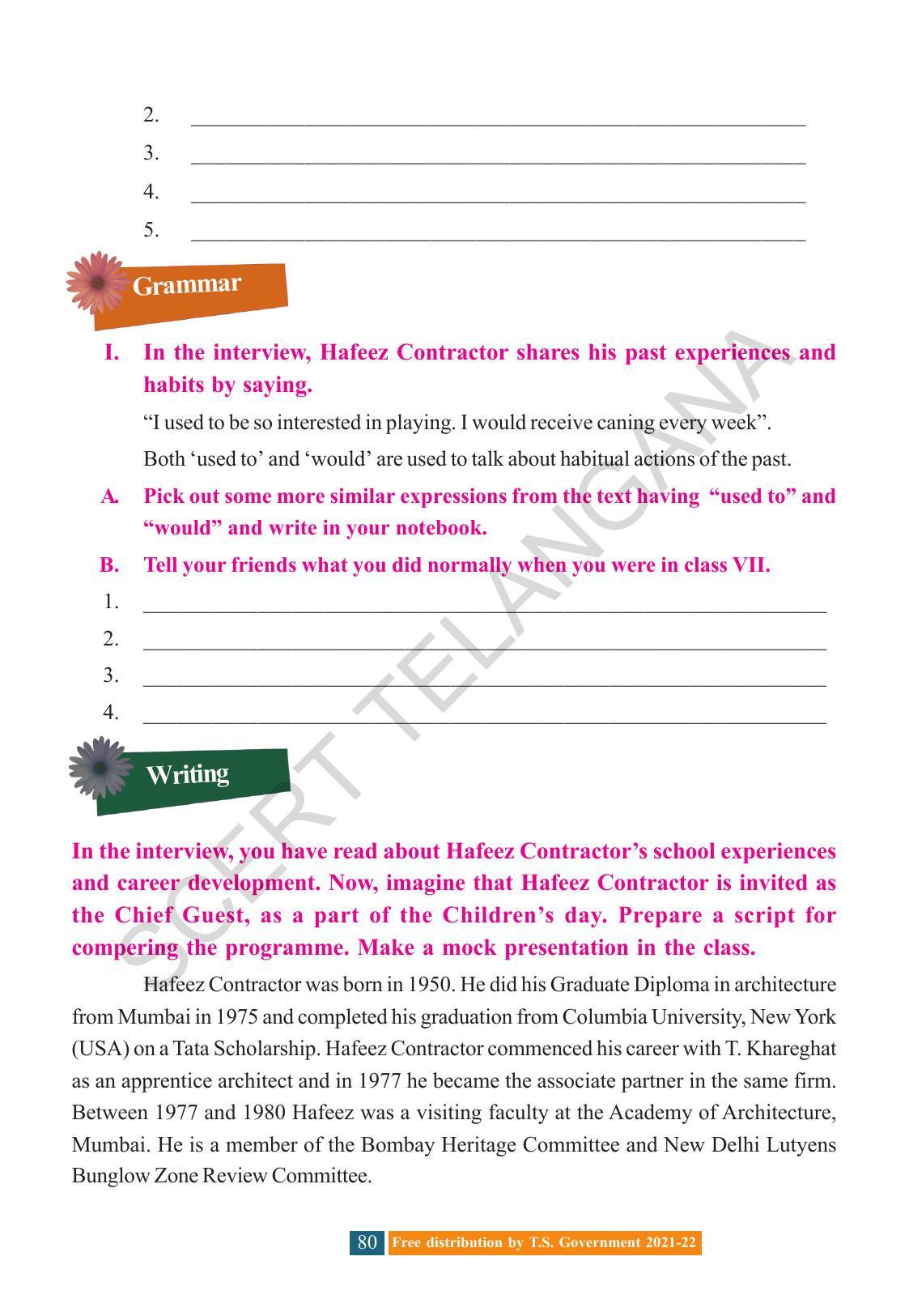 TS SCERT Class 8 English (English Medium) Text Book - Page 90