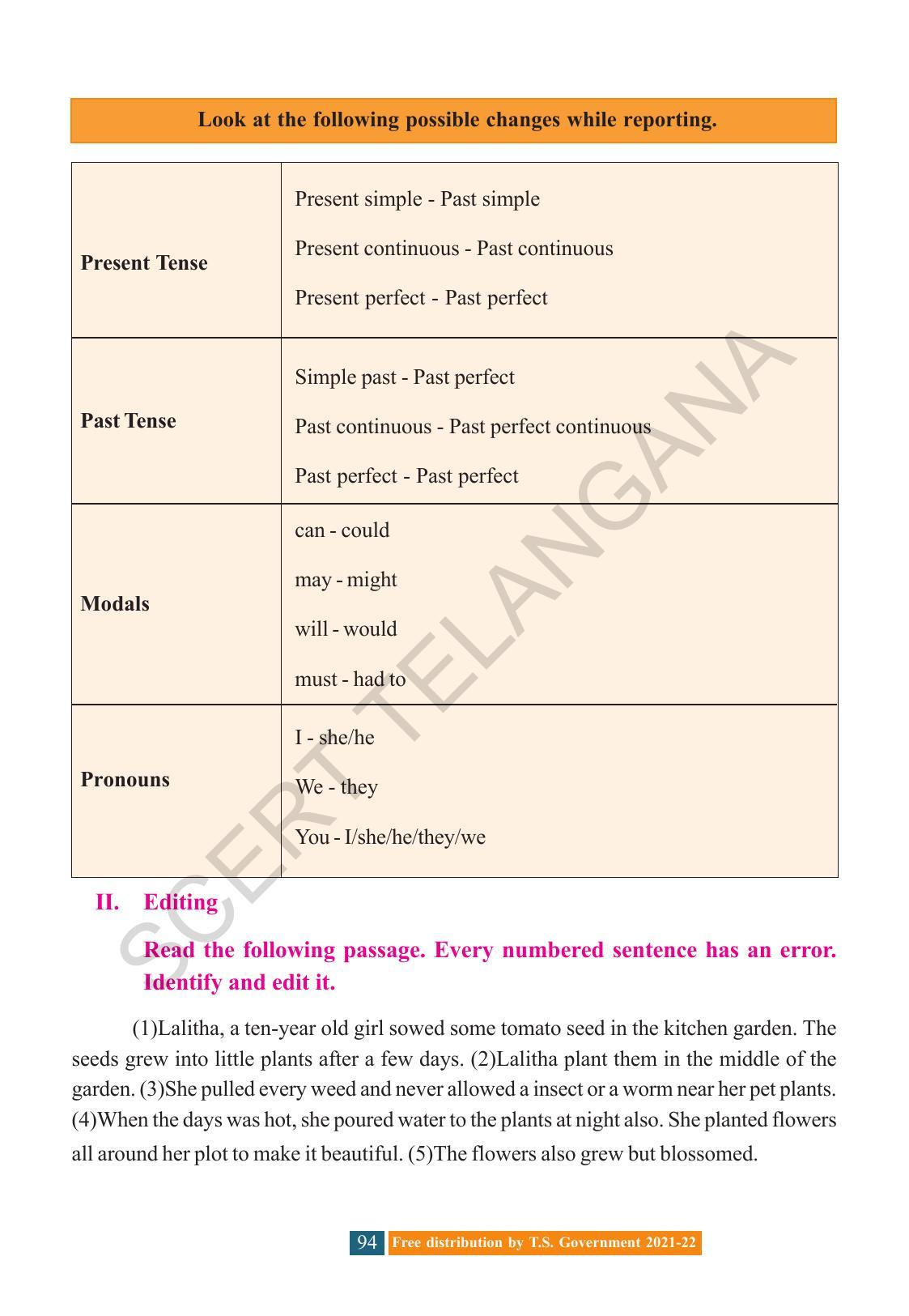 TS SCERT Class 8 English (English Medium) Text Book - Page 104