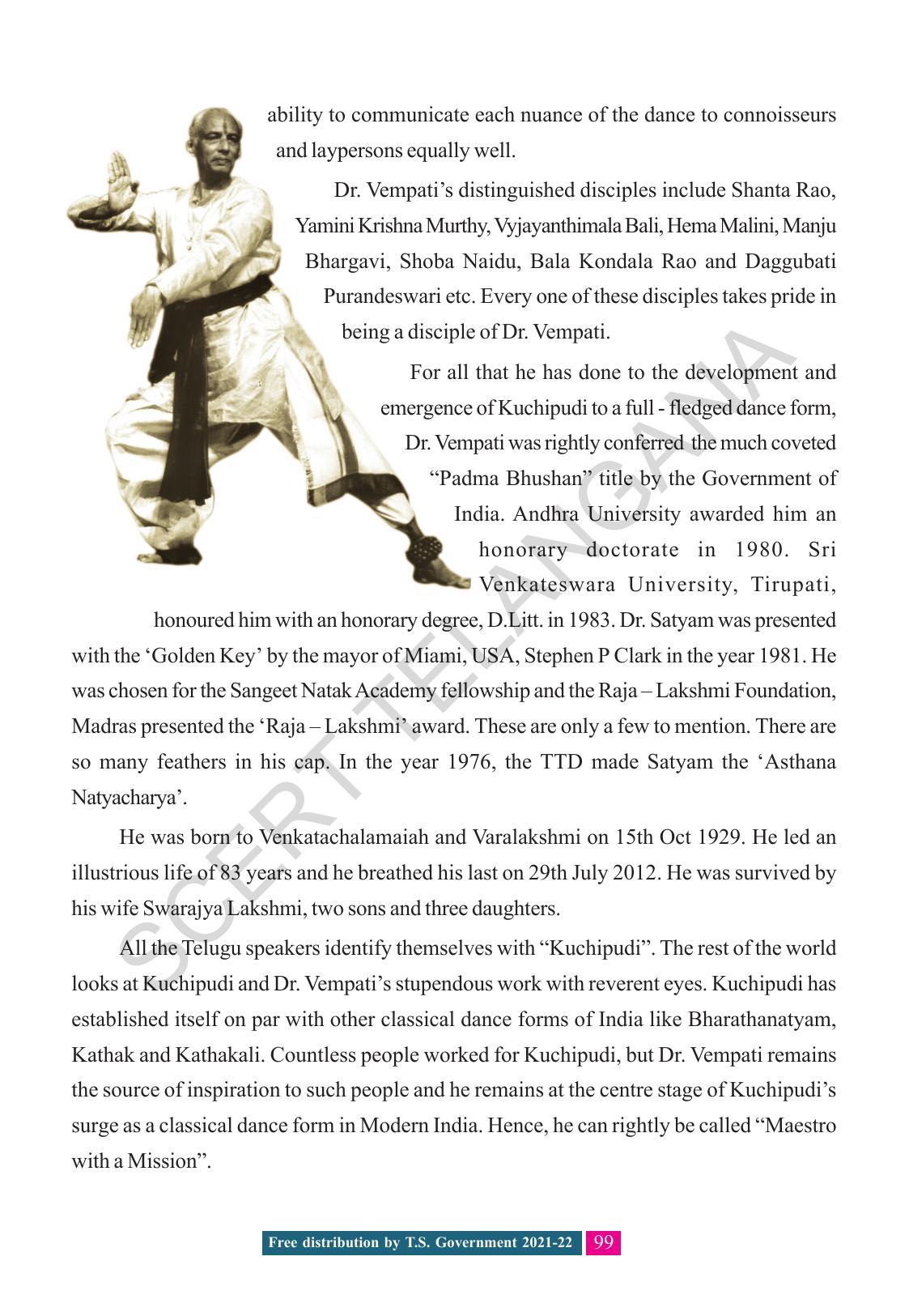 TS SCERT Class 8 English (English Medium) Text Book - Page 109