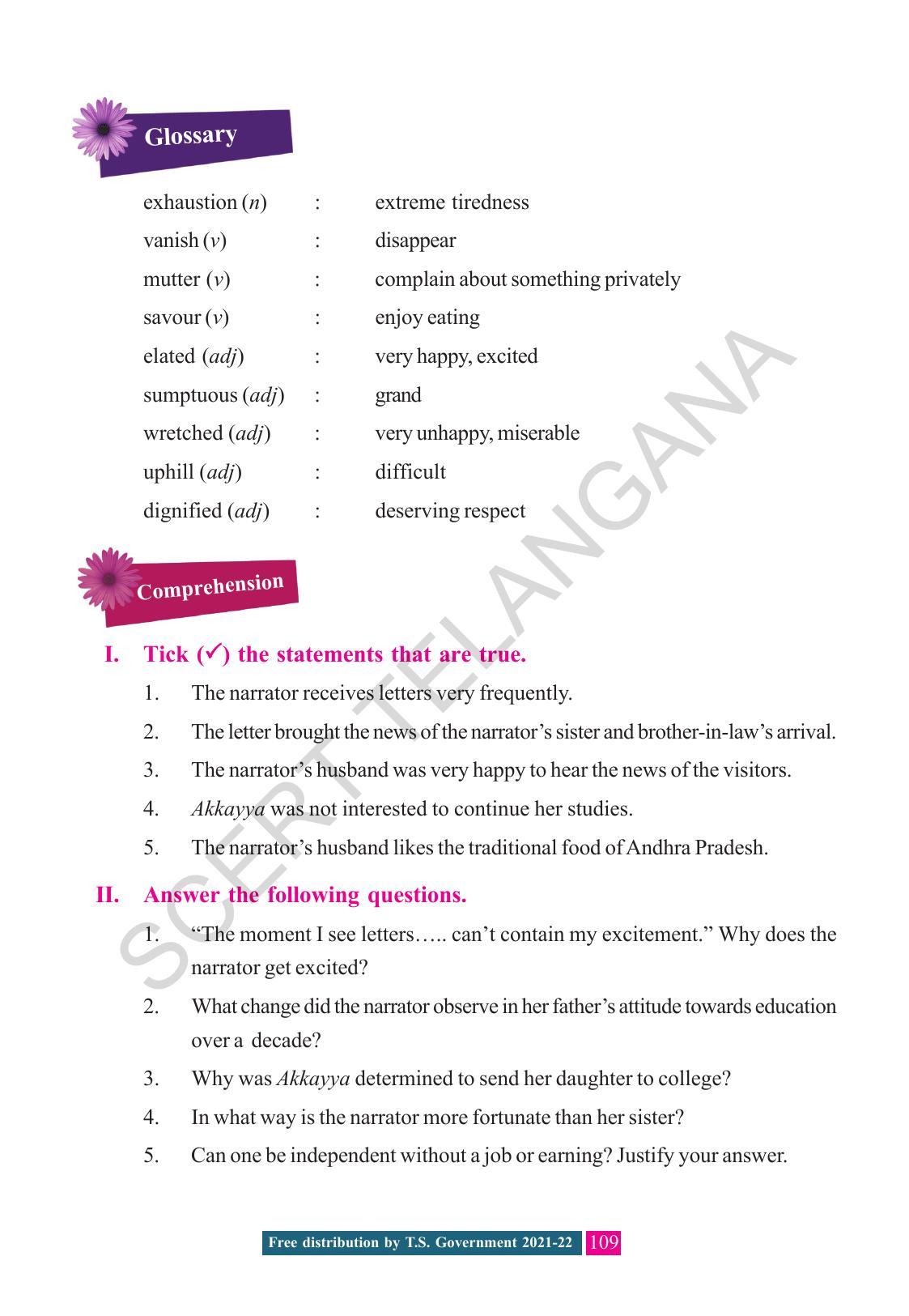 TS SCERT Class 8 English (English Medium) Text Book - Page 119