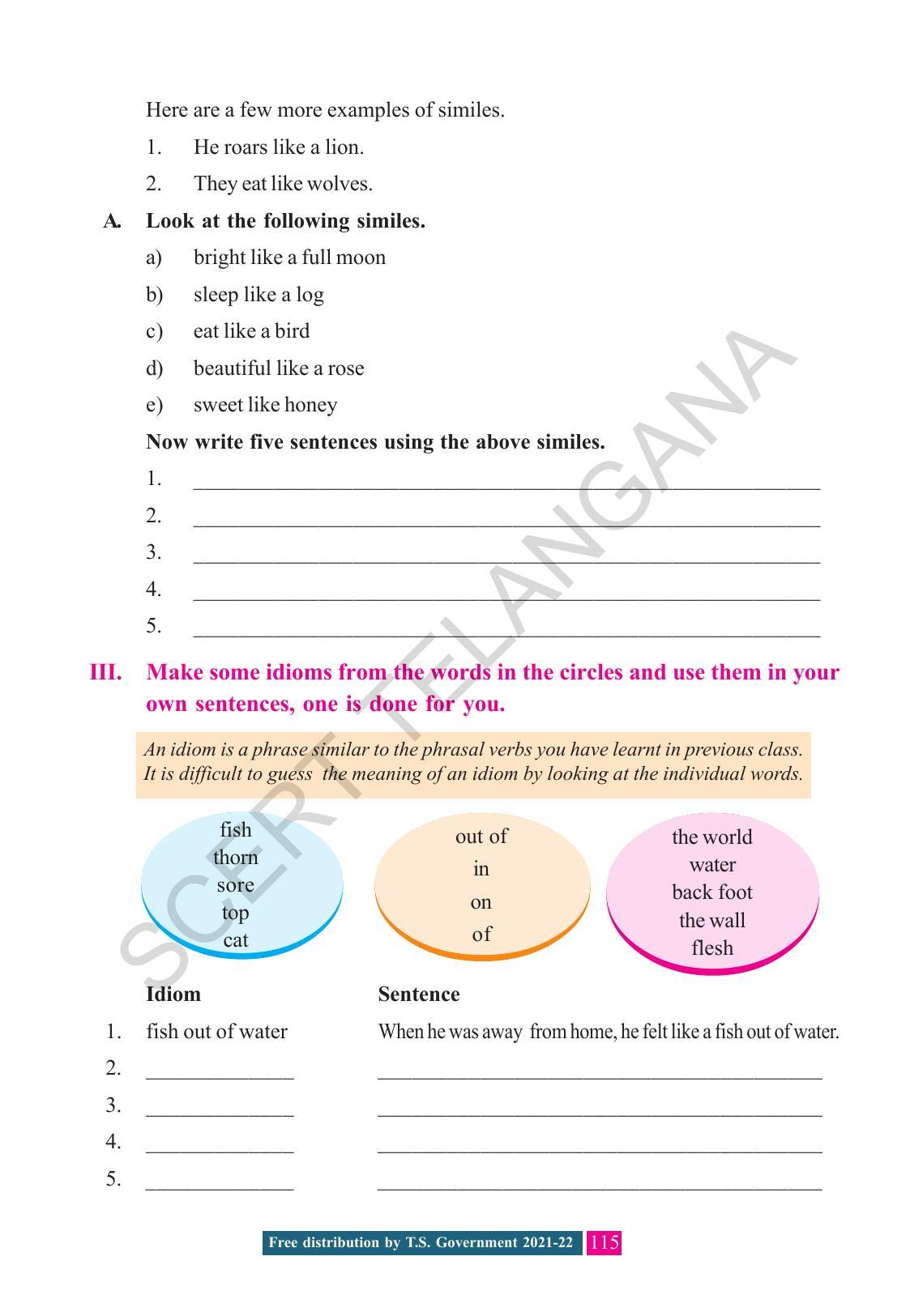 TS SCERT Class 8 English (English Medium) Text Book - Page 125