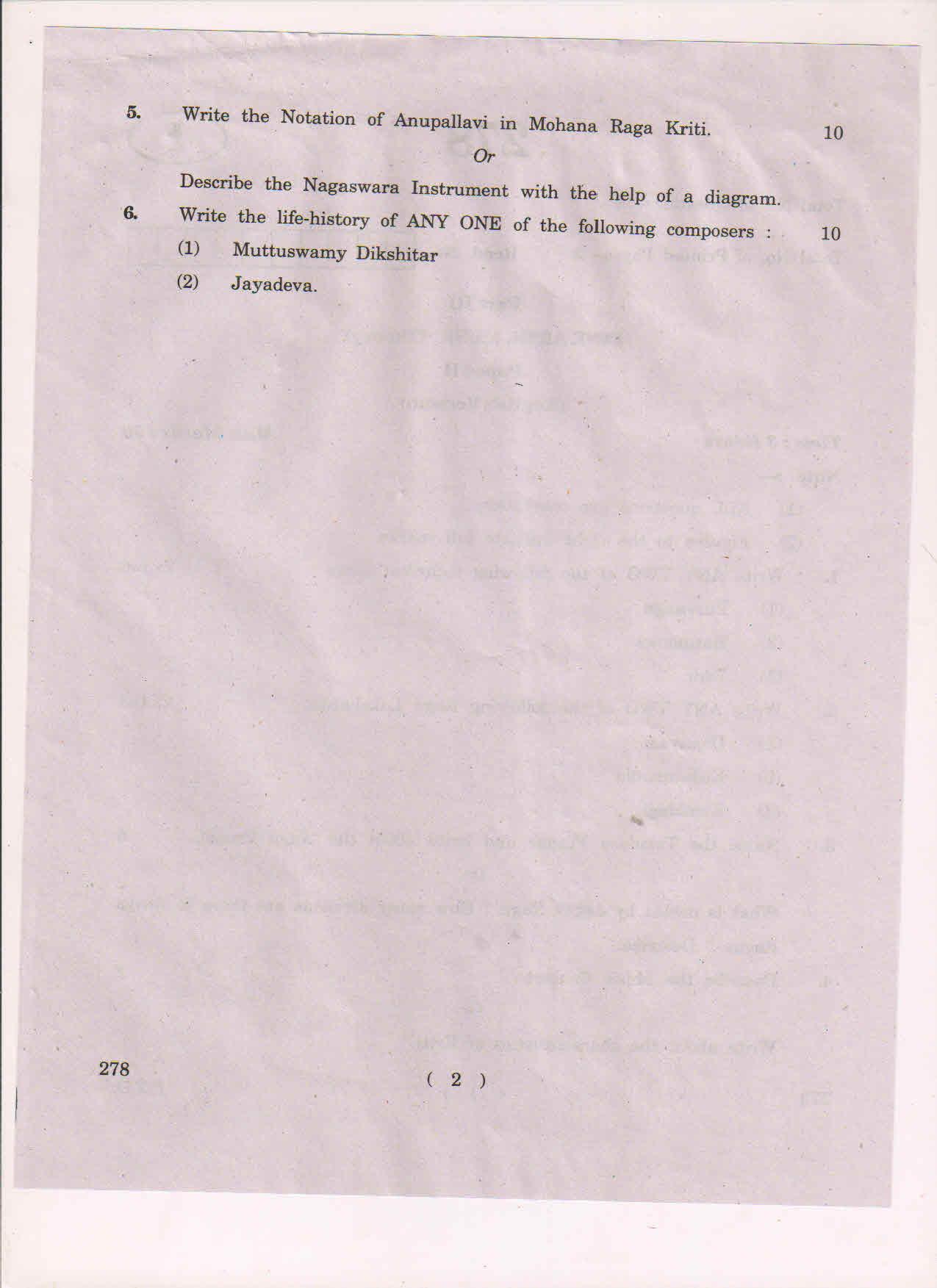 AP Inter 2nd Year Fine arts Music-II (EM) May 2018 (General) Question Paper - Page 2