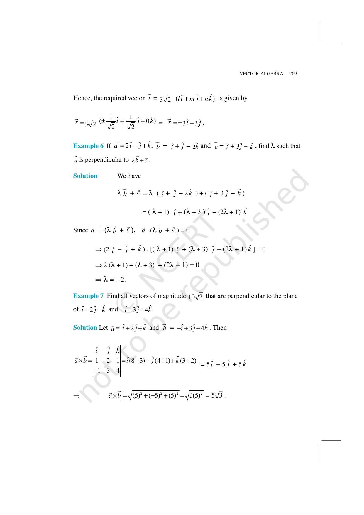 NCERT Exemplar Class 12: Mathematics Unit 10 (Vector Algebra) - Page 6