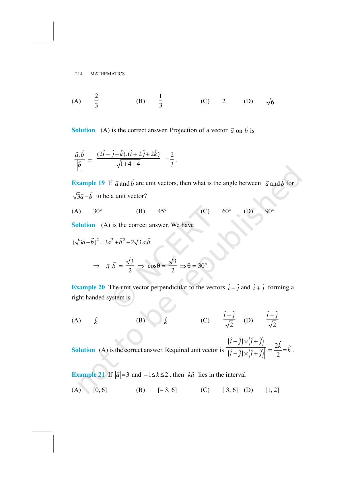 NCERT Exemplar Class 12: Mathematics Unit 10 (Vector Algebra) - Page 11